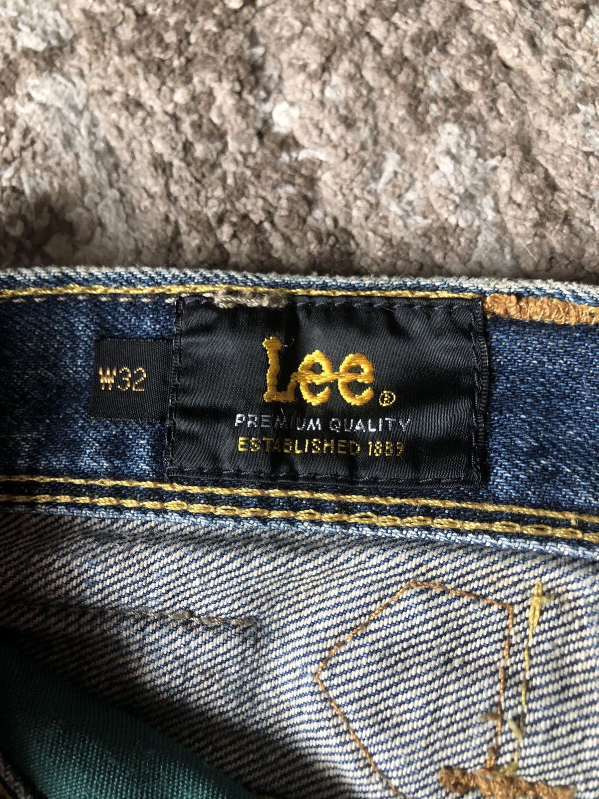 Jean Baggy Jeans Vintage Lee Rider half Selvedge Jeans Size US 32 / EU 48 - 7 Thumbnail