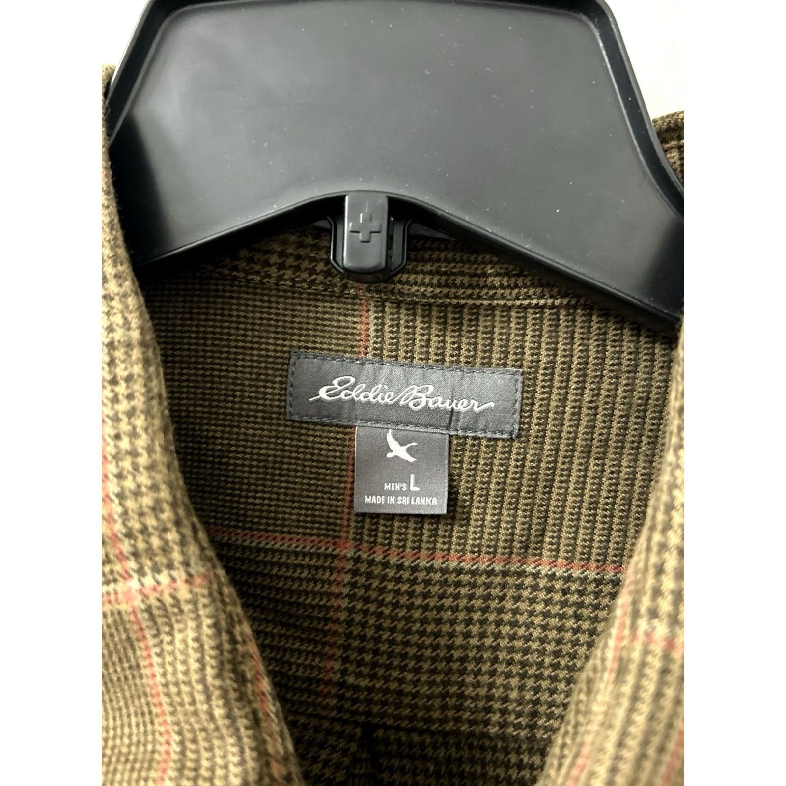 Eddie Bauer Eddie Bauer Button-Down Shirt Mens L Flannel Brown Plaid Houndstooth Long Sleeve Casual Workwear Size US L / EU 52-54 / 3 - 6 Thumbnail