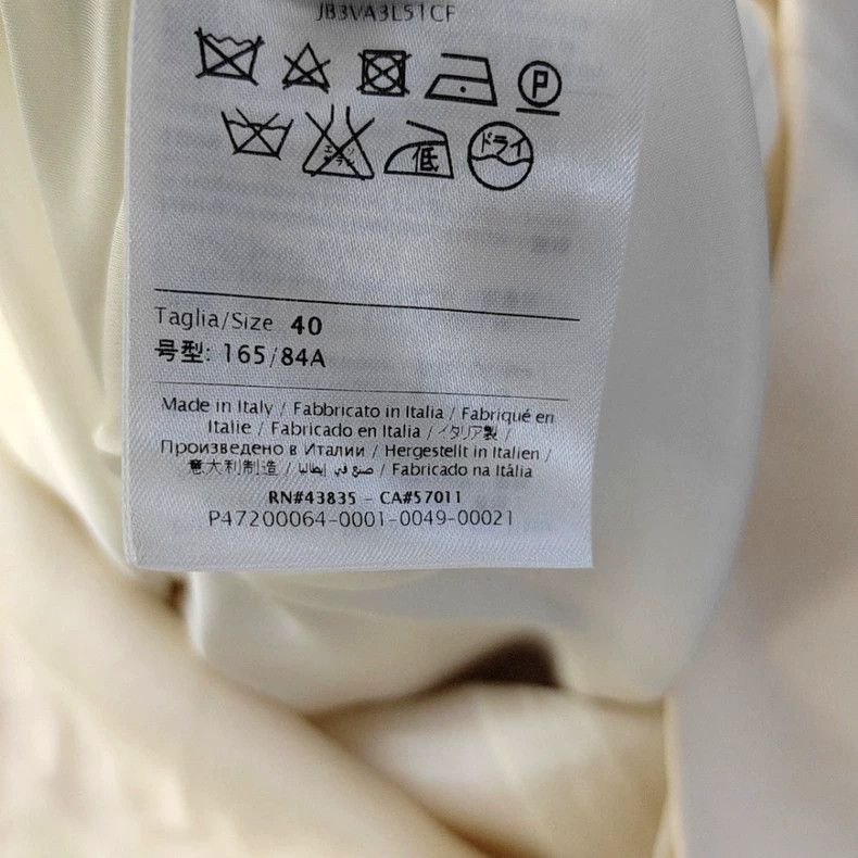 Valentino Valentino Beige wool dress with long sleeves Size S / US 4 / IT 40 - 4 Thumbnail