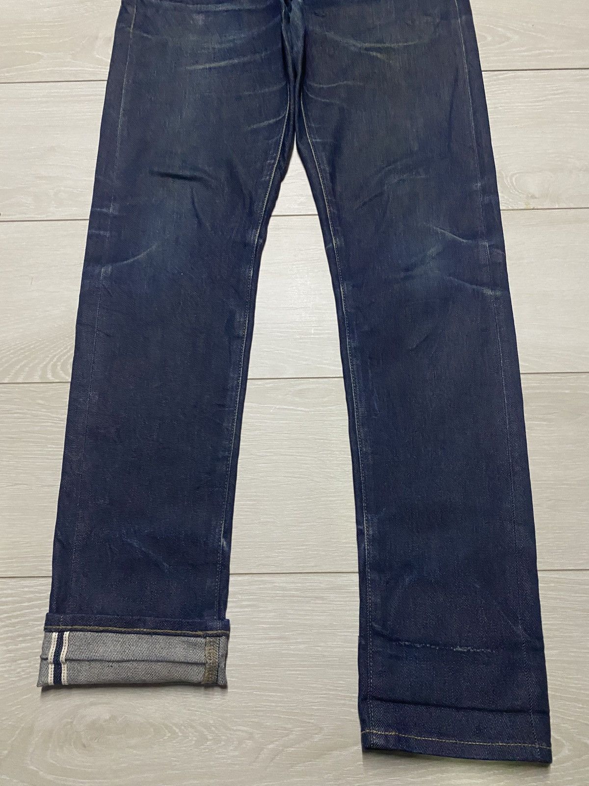 Undercover × Uniqlo Vintage Uniqlo Blue Wash Distressed Repair Skinny Jeans Size US 32 / EU 48 - 5 Thumbnail