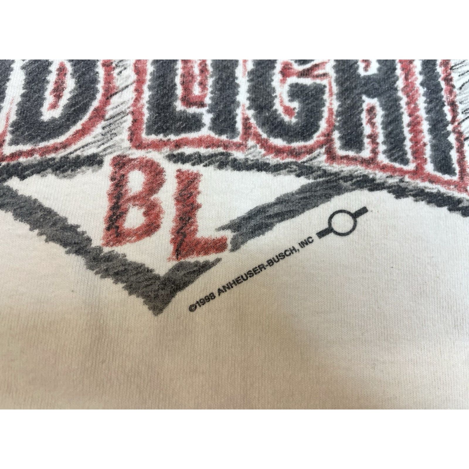 Budweiser VINTAGE Bud Light Budweiser Beer T-Shirt XL White Men XL Double-Sided 1998 Y2K Theme Beer Size US XL / EU 56 / 4 - 4 Thumbnail