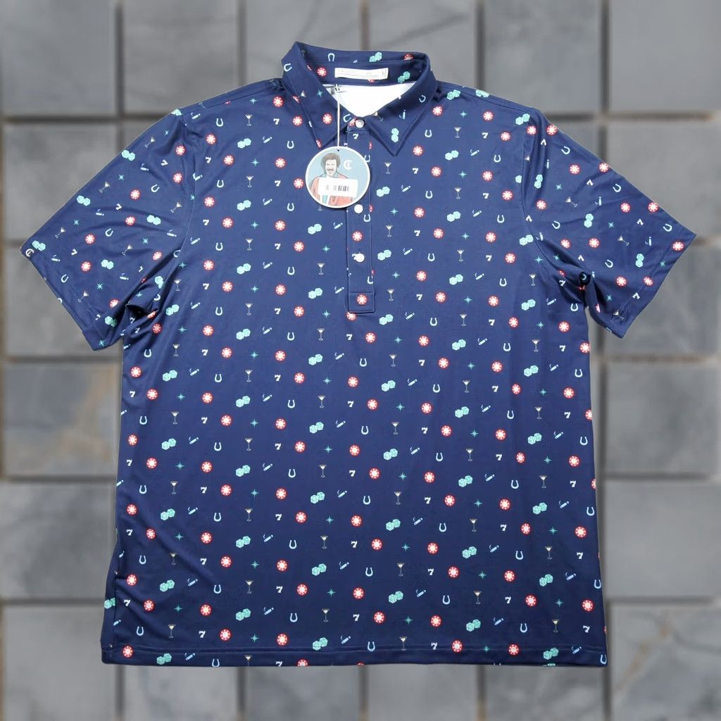 Vintage Criquet Shirt Mens 2XL XXL Blue Polo Performance Viva Vegas Stretch NEW Size US XXL / EU 58 / 5 - 1 Thumbnail