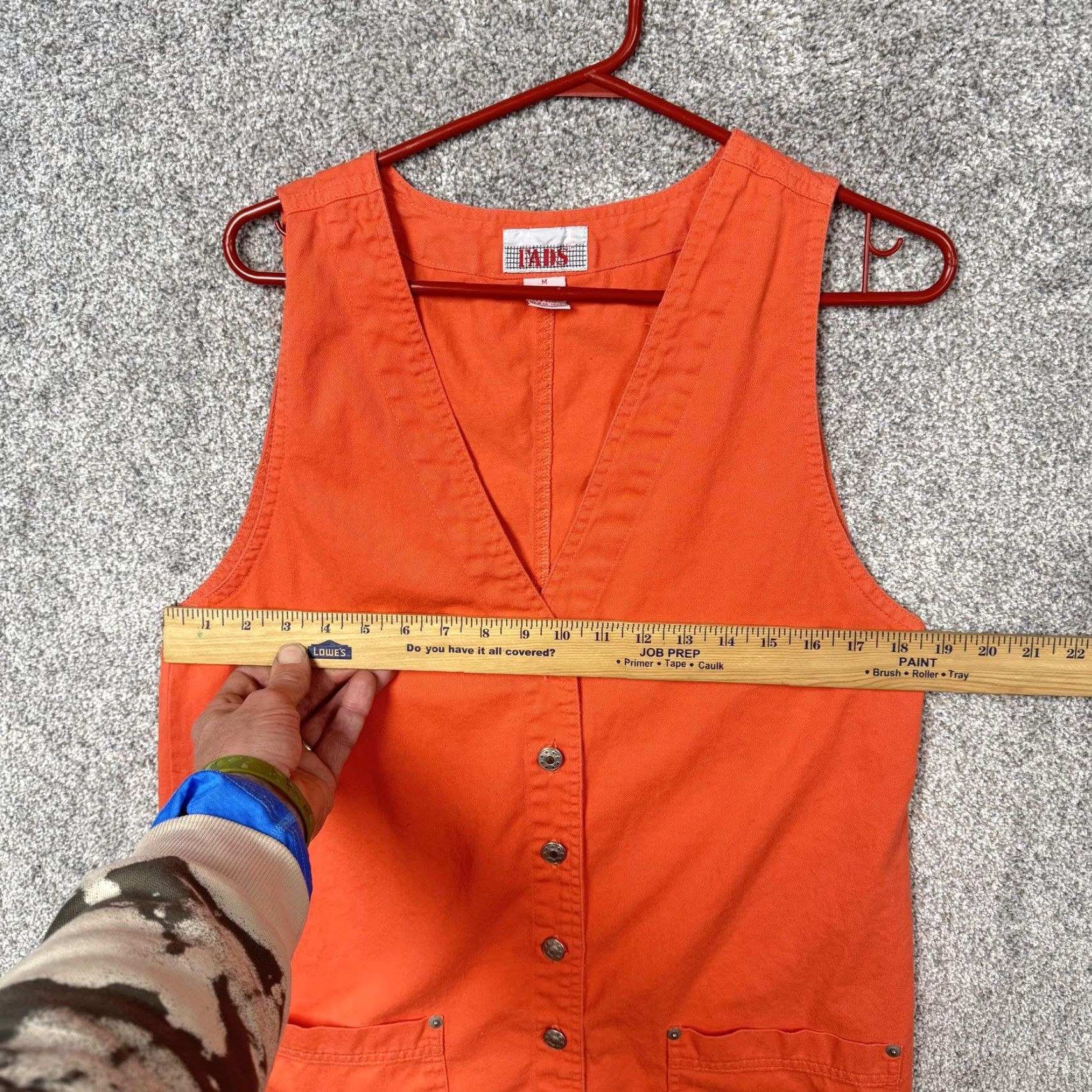 Vintage VINTAGE 90s Fads Jump er Dress M Snap Front Indie Grunge Art Teacher Pockets Size M / US 6-8 / IT 42-44 - 2 Thumbnail