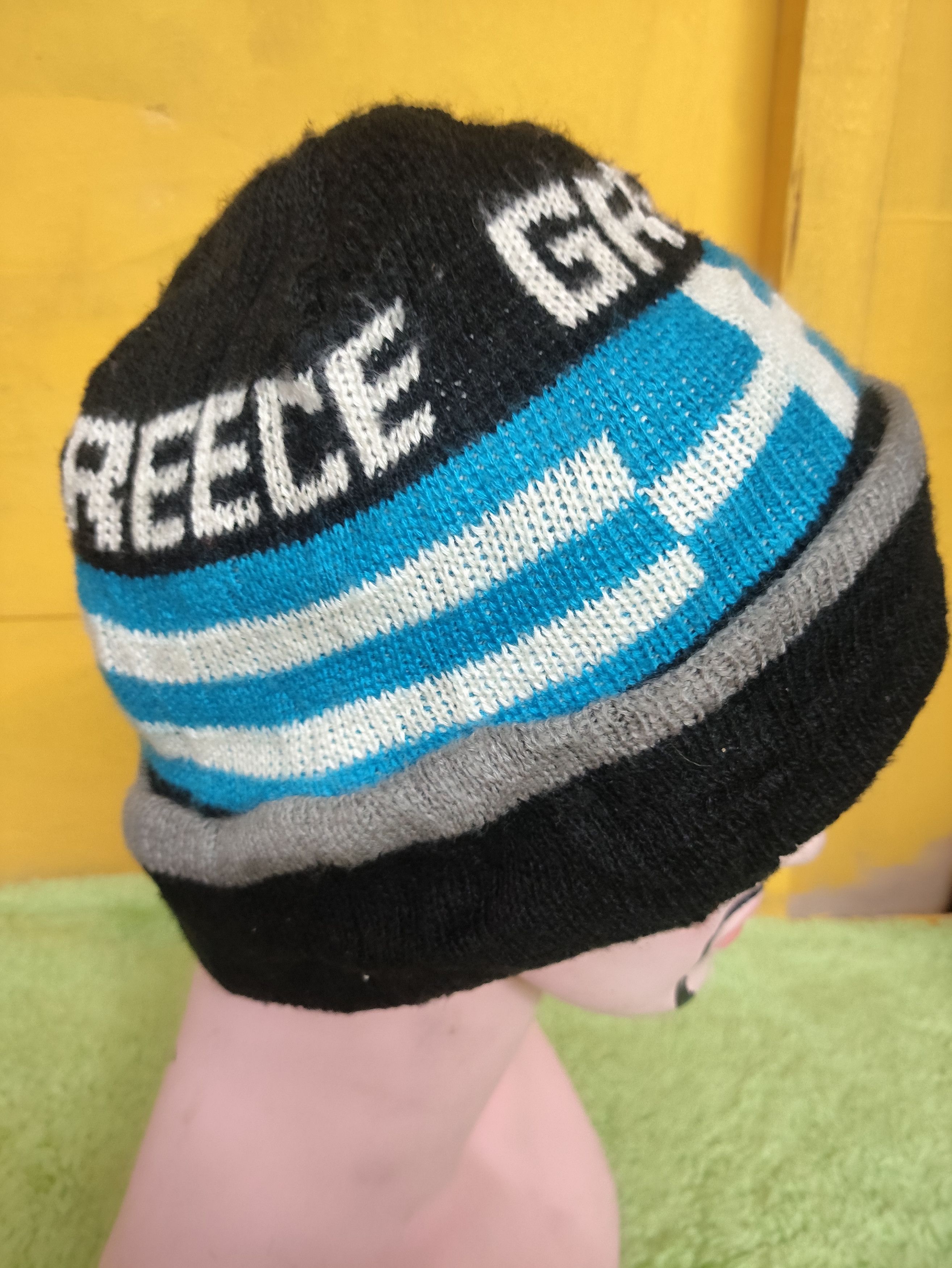 Vintage Rare Stuff GREECE FLAG Beanie Snowcap Hat Size ONE SIZE - 2 Thumbnail