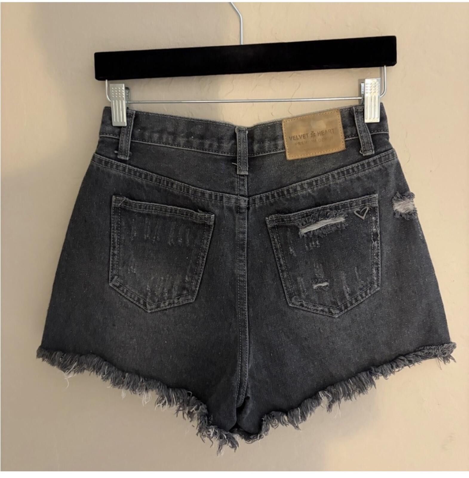 Other Velvet Heart Women's Charcoal Jean Shorts Size 25" / US 0 / IT 36 - 6 Thumbnail