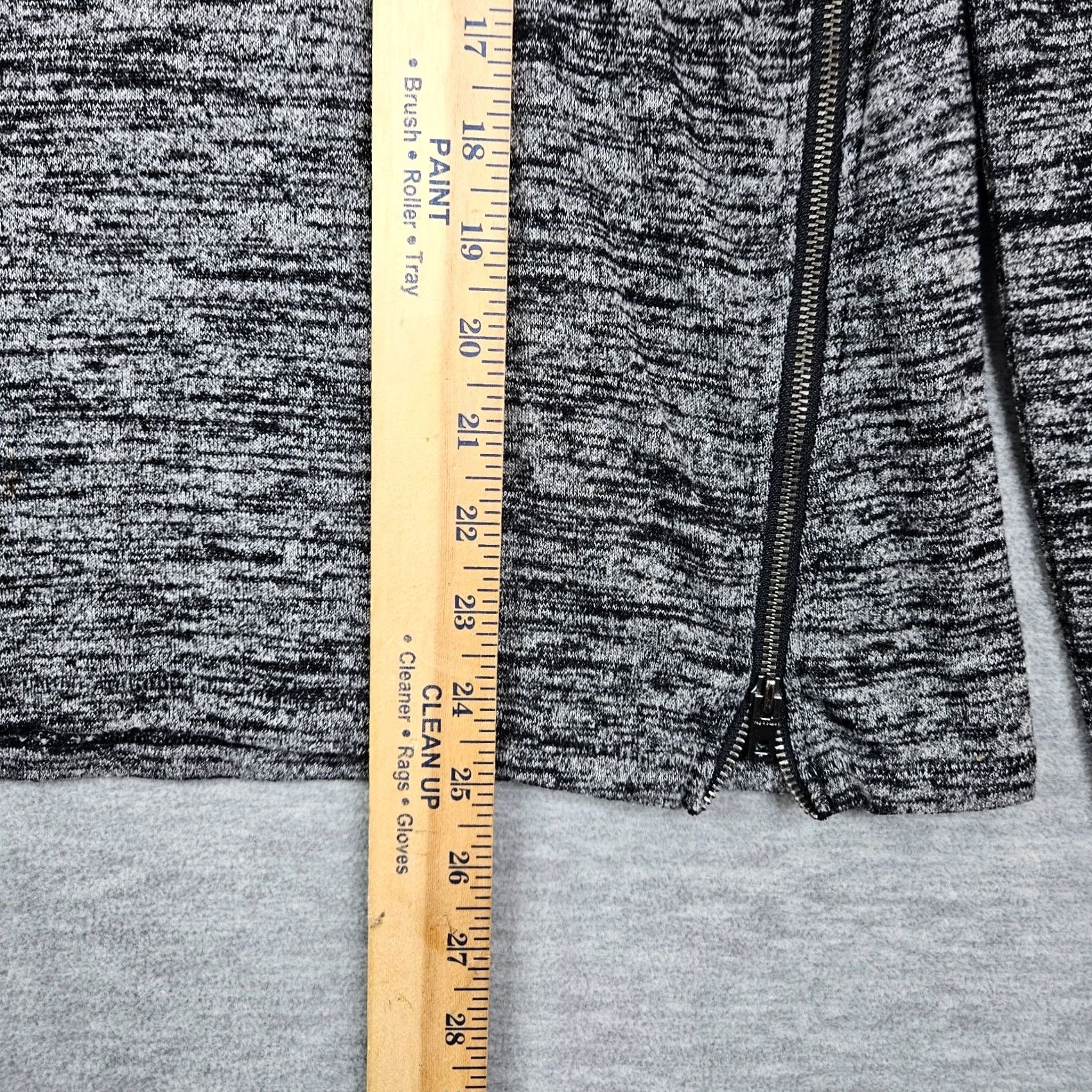 Rag & Bone rag & bone/jean Women's Heater Gray Stretch Knit Site Zipper Sweater XS Size XS / US 0-2 / IT 36-38 - 4 Thumbnail