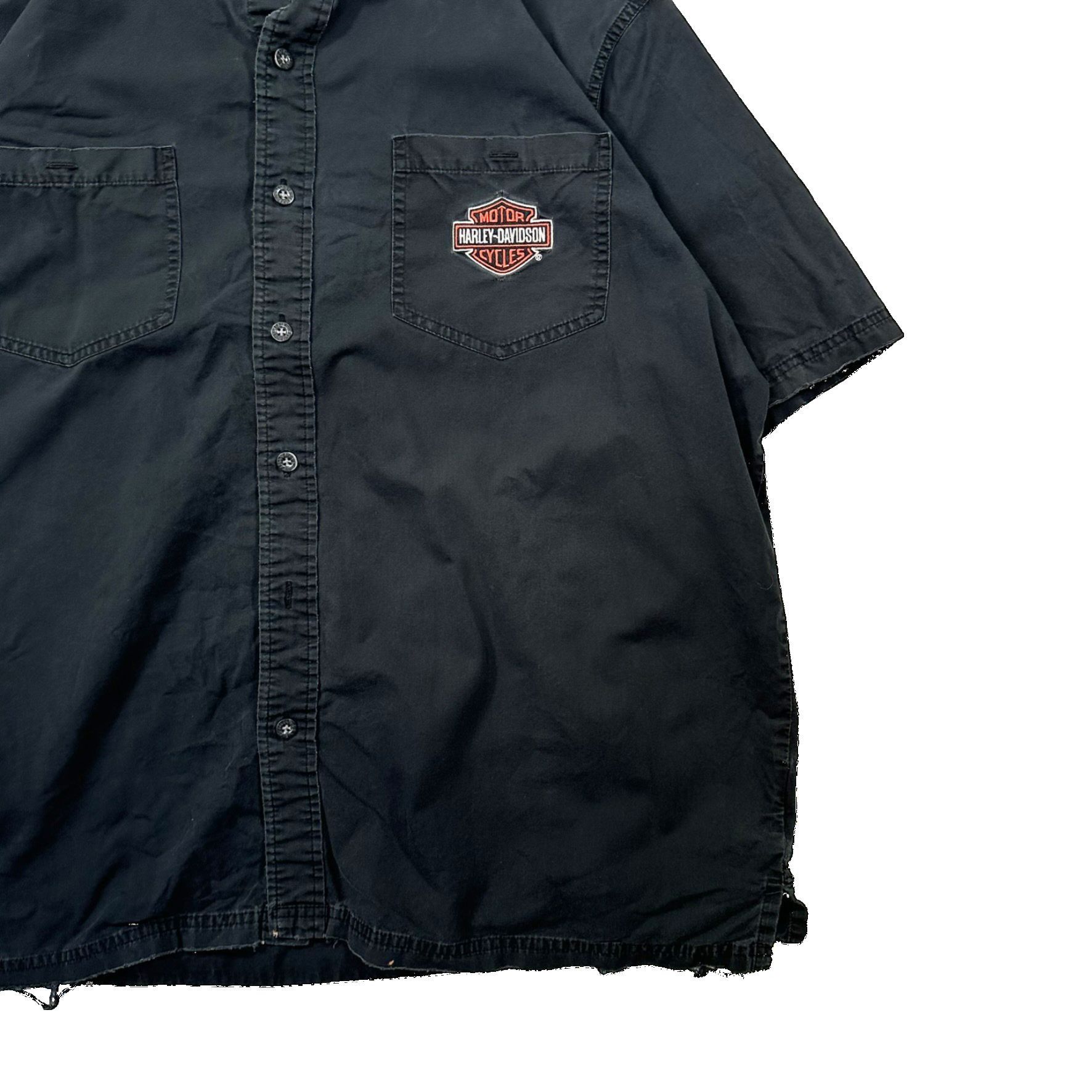 Vintage Vintage 90s Harley Davidson Embroidered Denim Button Up Size US XXL / EU 58 / 5 - 3 Thumbnail