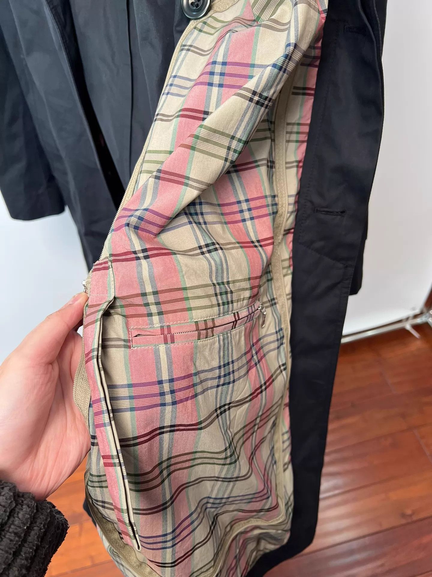 Dries Van Noten Dries Van Noten 00s check lined trench coat Size US L / EU 52-54 / 3 - 8 Thumbnail