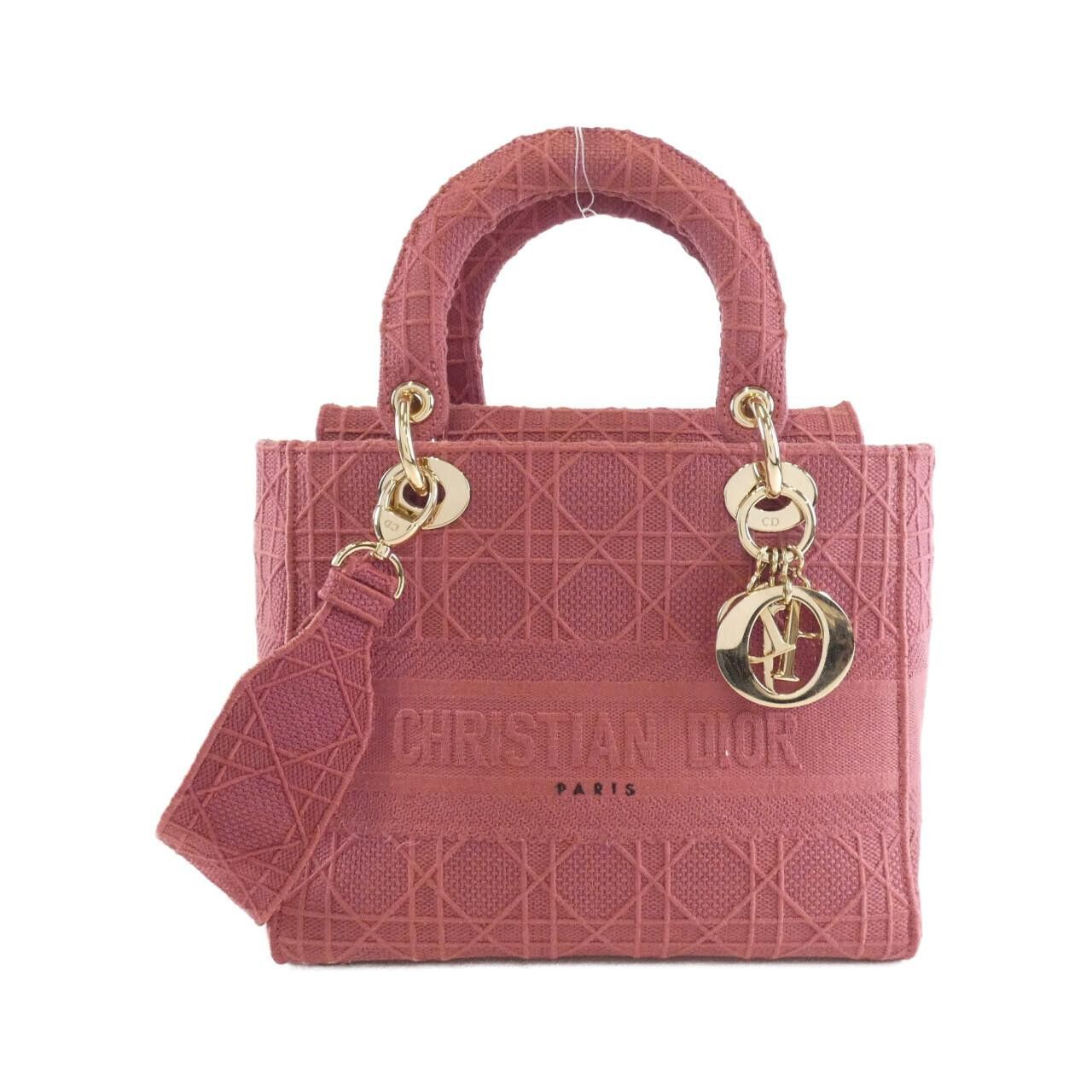 Dior Dior Christian Dior Lady D-Light Canvas Bag Textile Handbag M0565OREY DUTY FREE for USA Size ONE SIZE - 1 Thumbnail