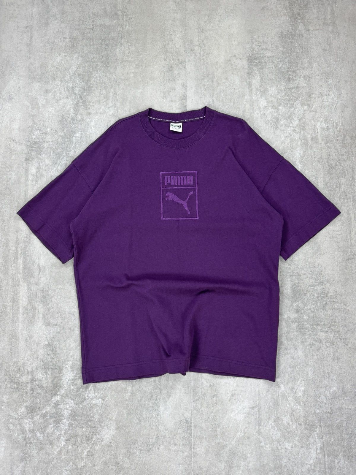 Puma PUMA big logo 2018s collections oversized purple T-shirt Size US L / EU 52-54 / 3 - 1 Thumbnail