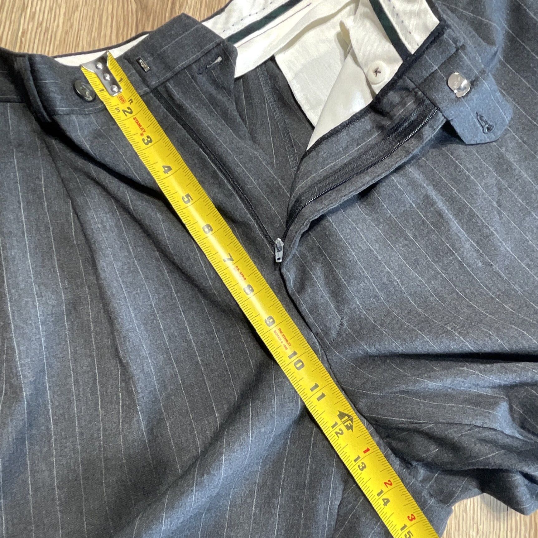 Ralph Lauren VINTAGE Lauren Ralph Lauren Suit Mens 42L Gray Wool Pinstripe 2-Piece Business Wear 36x32 Size 36R - 6 Thumbnail