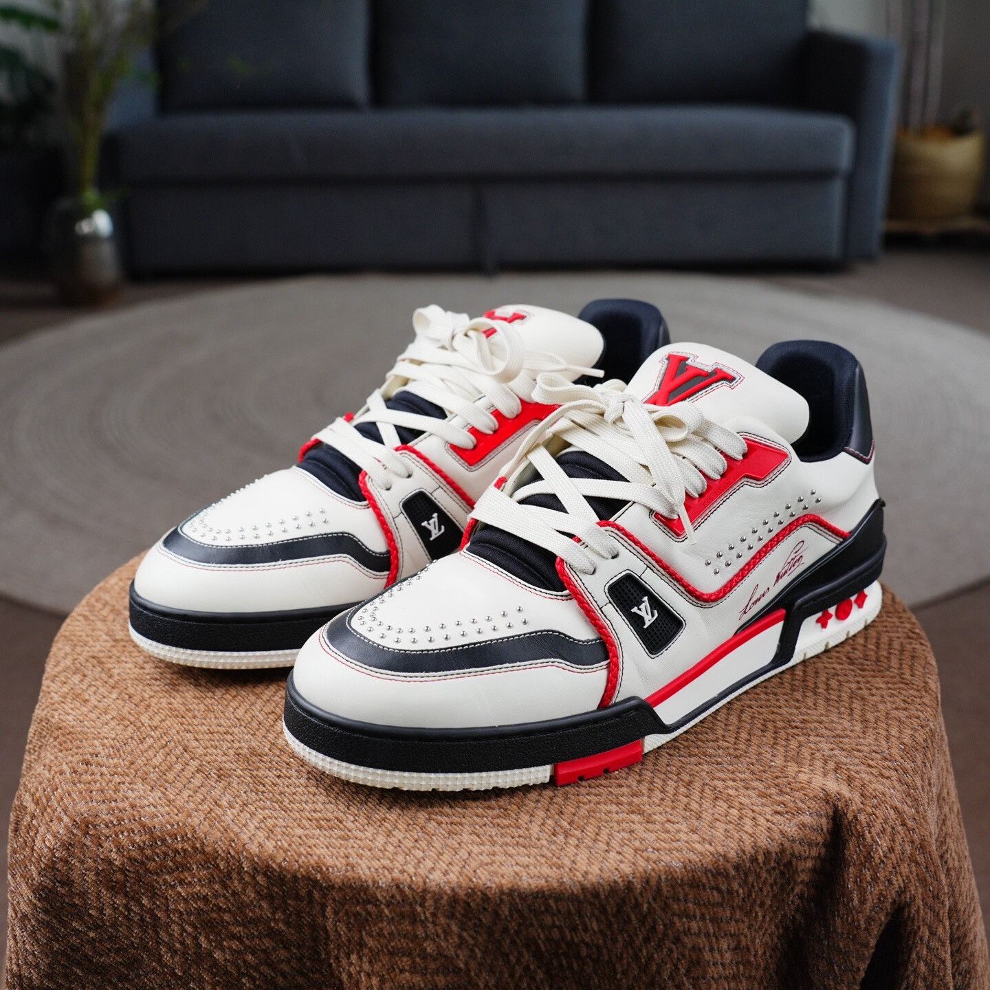 Louis Vuitton Louis Vuitton Training Red Lowtop Sneakers 10 Men Size US 10 / EU 43 - 1 Thumbnail