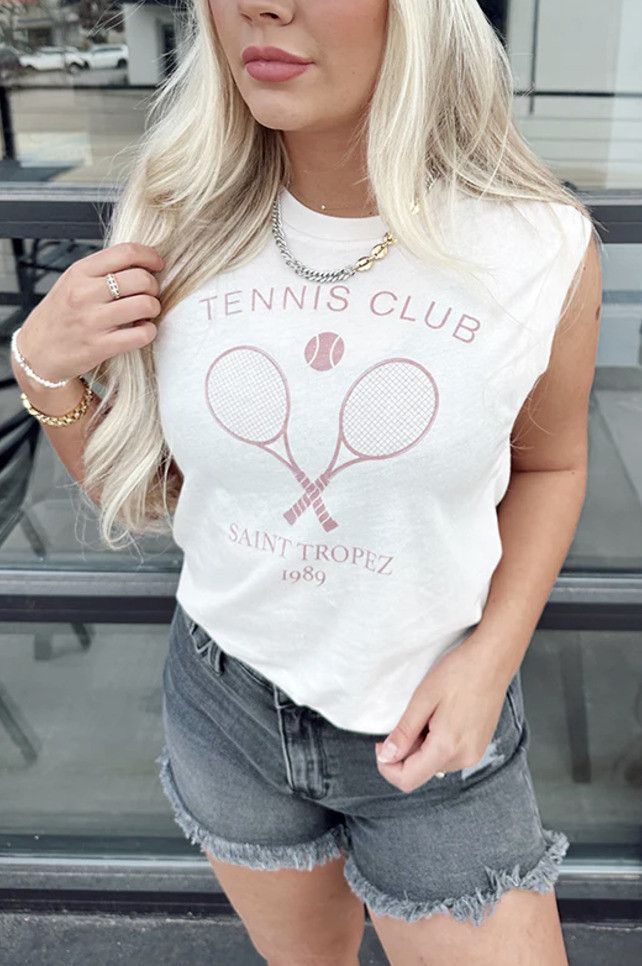 Chaser Brand Chaser Tennis Club Tank Saint Tropez 1989 ( S ) Size S / US 4 / IT 40 - 1 Thumbnail