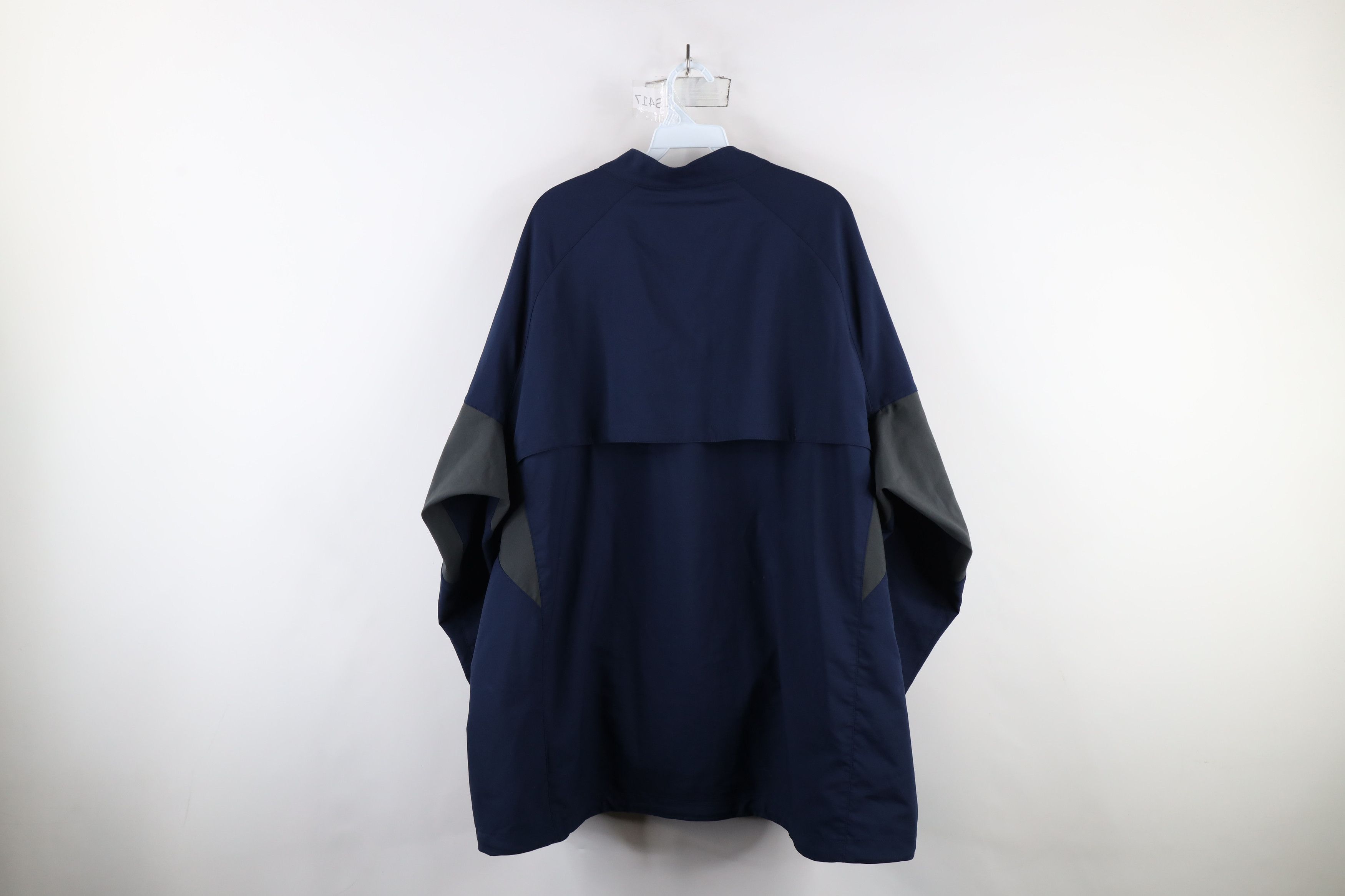 Nike × Vintage Nike Block Swoosh Half Zip Pullover Jacket Navy Blue Size US XXL / EU 58 / 5 - 12 Thumbnail