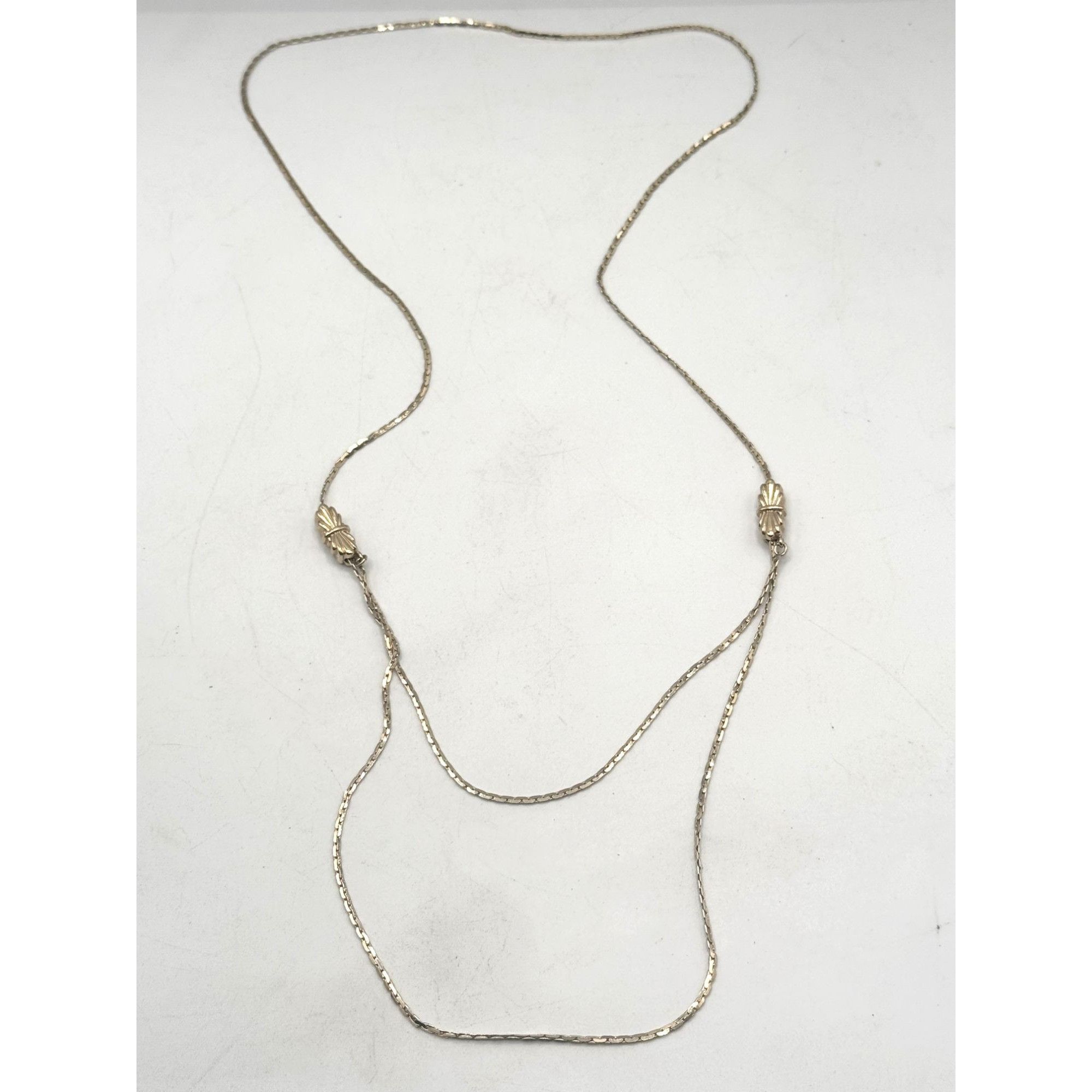 Vintage Vintage gold tone adjustable double chain necklace Size ONE SIZE - 3 Thumbnail