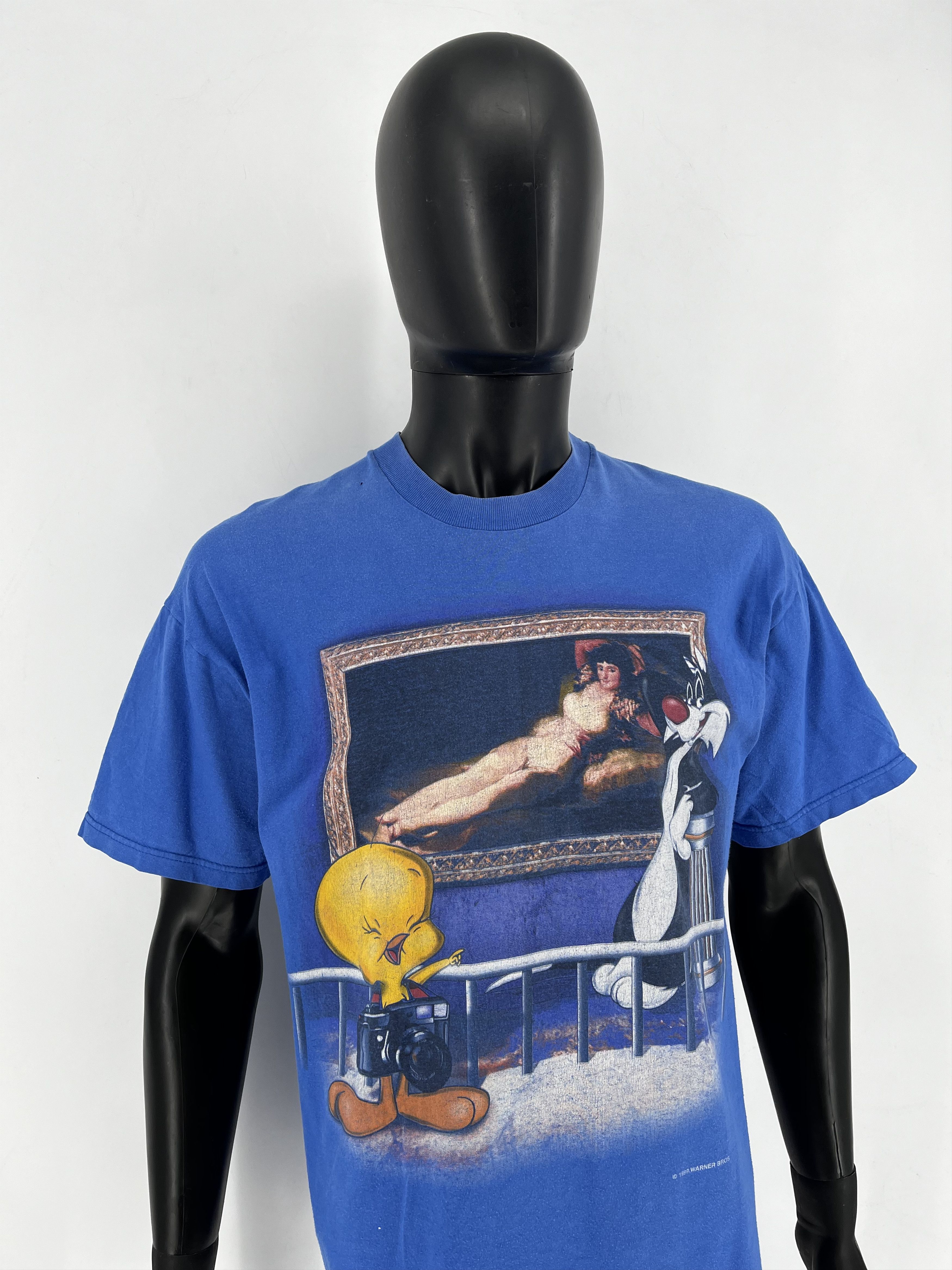 Vintage Vintage 1999 Looney Tunes Sylvester & Tweety La Maja Desnuda Size US L / EU 52-54 / 3 - 3 Thumbnail