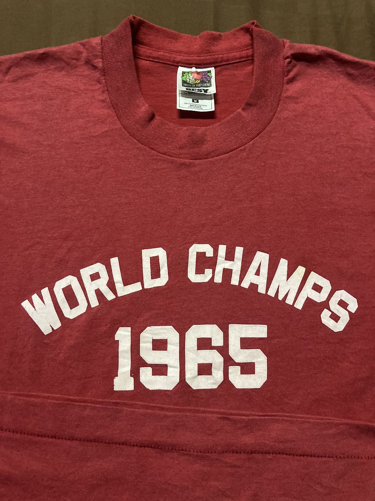 Fruit Of The Loom × Vintage Vintage 90s World Champs 1965 Longsleeve Tee Size US M / EU 48-50 / 2 - 3 Thumbnail