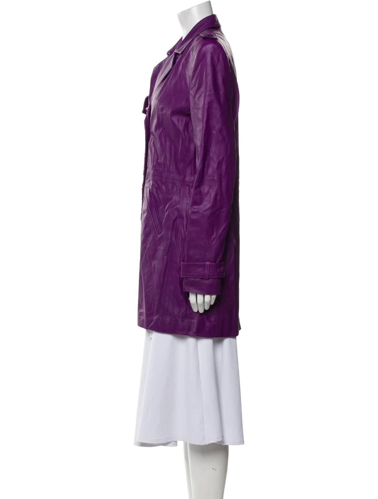 Other Marcell Von Berlin Lavender Leather Evening Jacket Size: M Size M / US 6-8 / IT 42-44 - 2 Thumbnail