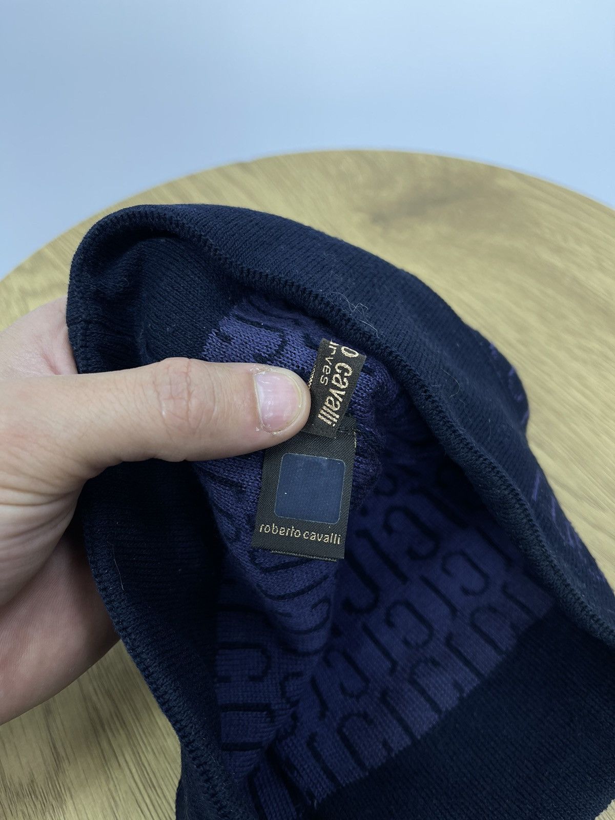Roberto Cavalli Roberto Cavalli Blue Multilogo Beanie Hat Logo unisex Size ONE SIZE - 5 Thumbnail