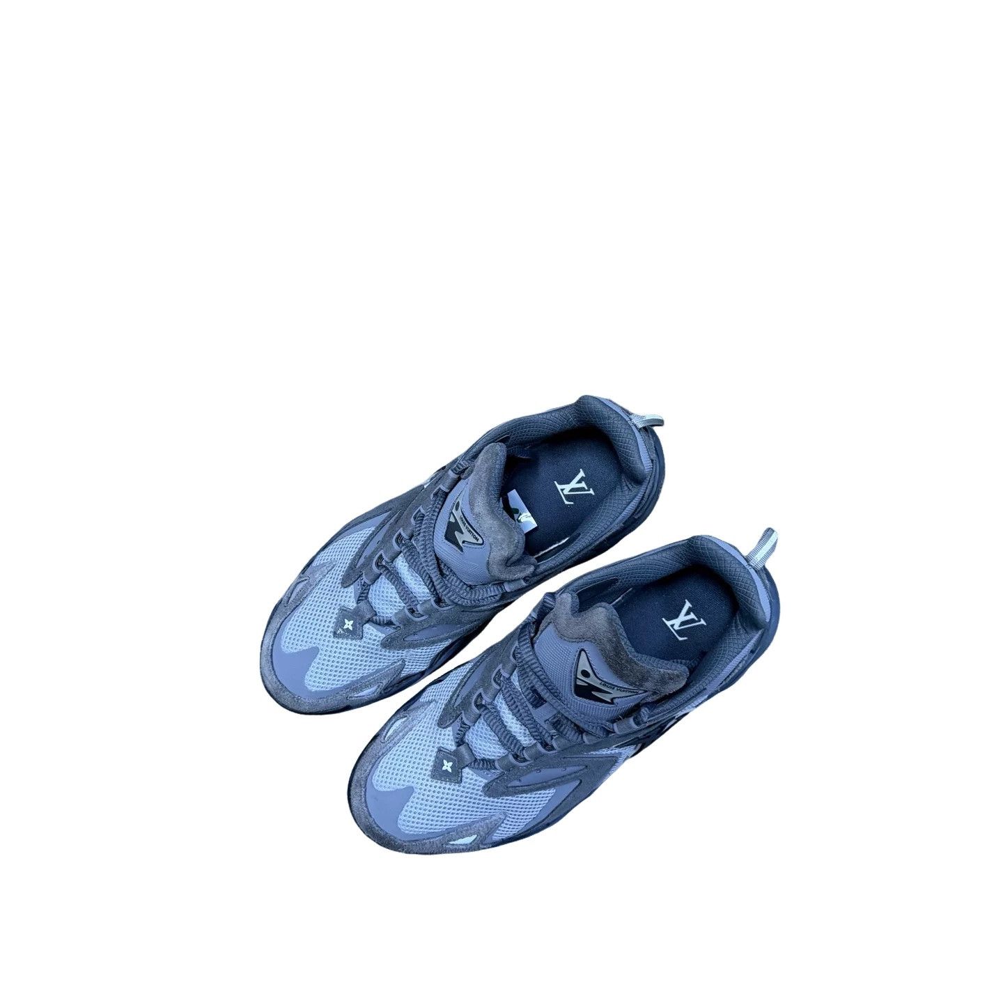 Louis Vuitton Louis Vuitton Gray Mesh Leather Sneakers Size 7.5 Size US 8.5 / EU 41-42 - 1 Thumbnail