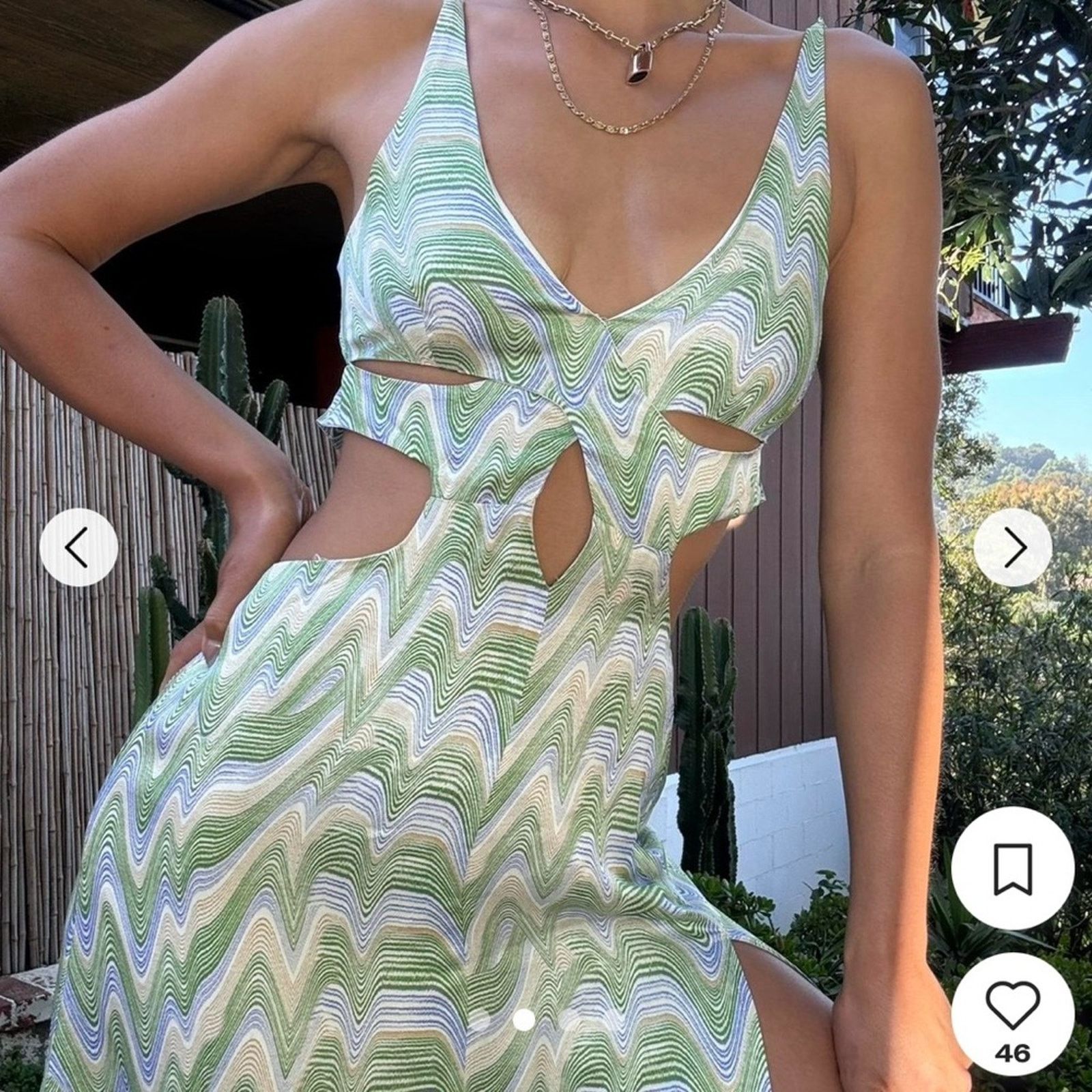 For Love & Lemons 177 NWT For Love and Lemons $252 Cut Out Maxi Dress Size XS Size XS / US 0-2 / IT 36-38 - 4 Thumbnail