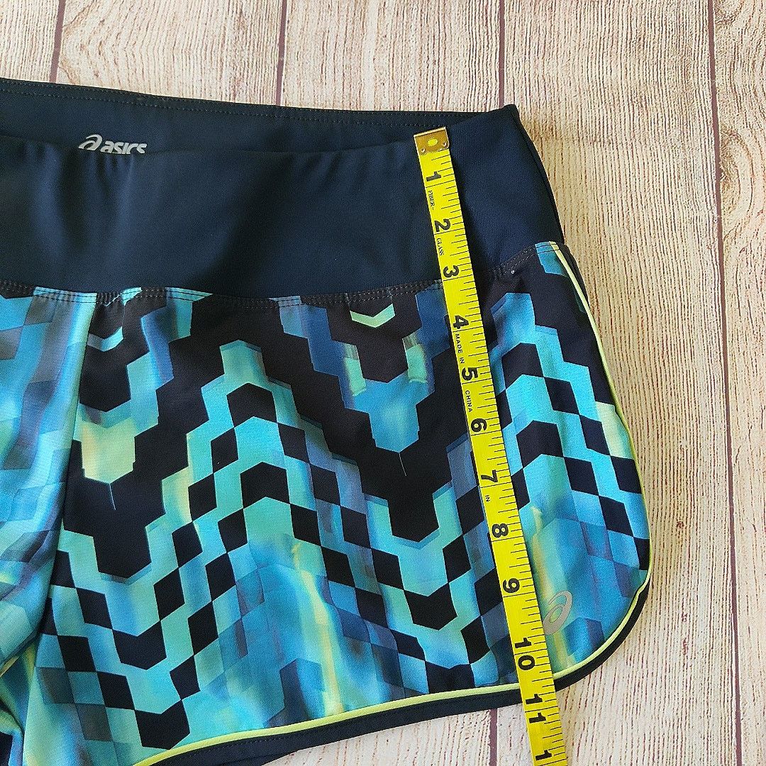 Asics Everysport Geometric Athletic Running Shorts with Brief L Size 34" / US 12 / IT 48 - 8 Thumbnail
