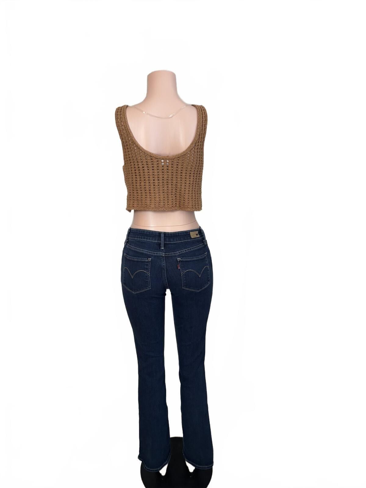 Levi's Levi's Demi Curve Mid Rise Boot Dark Blue Denim Jeans Size 6 Size 28" / US 6 / IT 42 - 8 Thumbnail