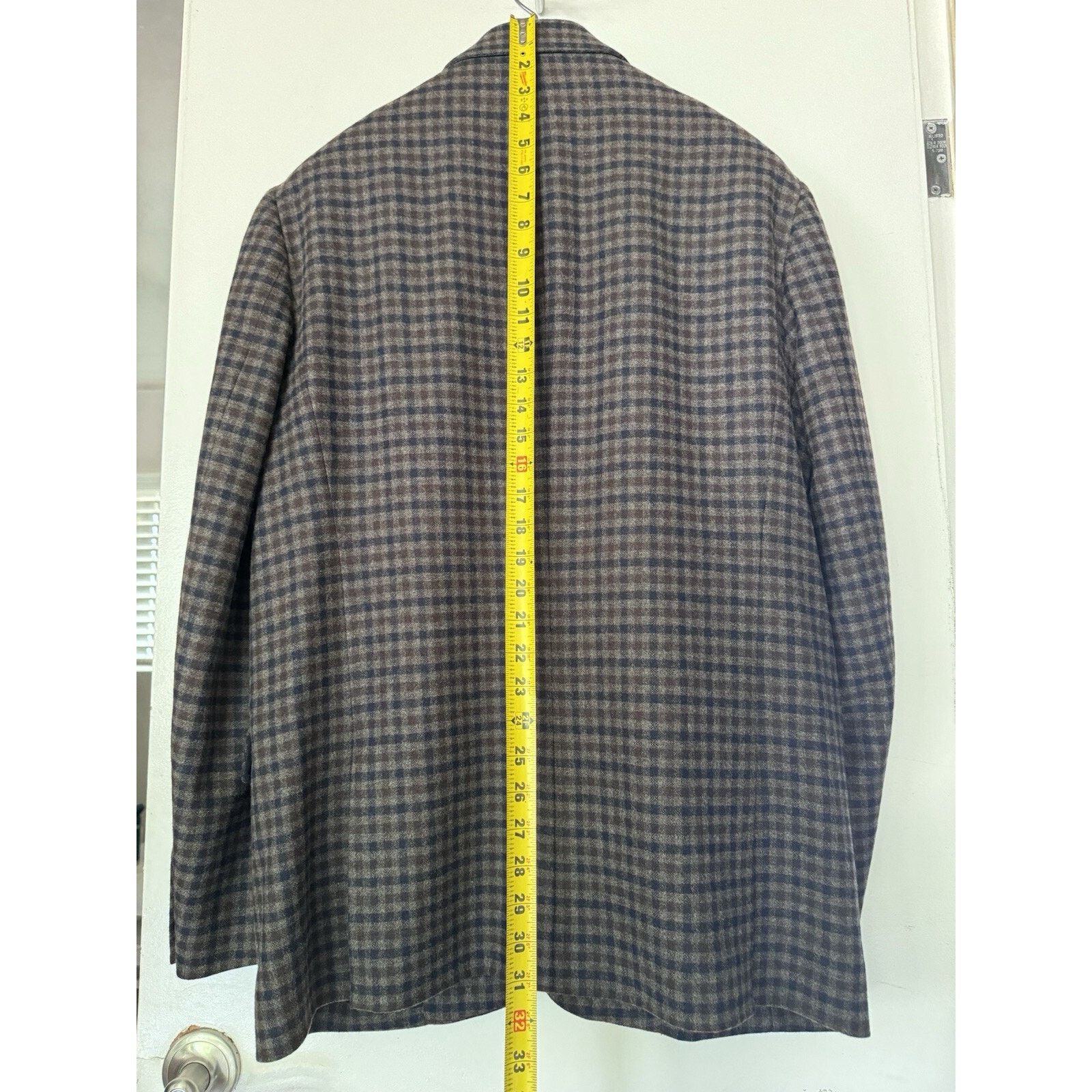 Vince Vince Checkered Wool Blend Sport Coat Blazer EUC Sz 46 Size 46R - 6 Thumbnail
