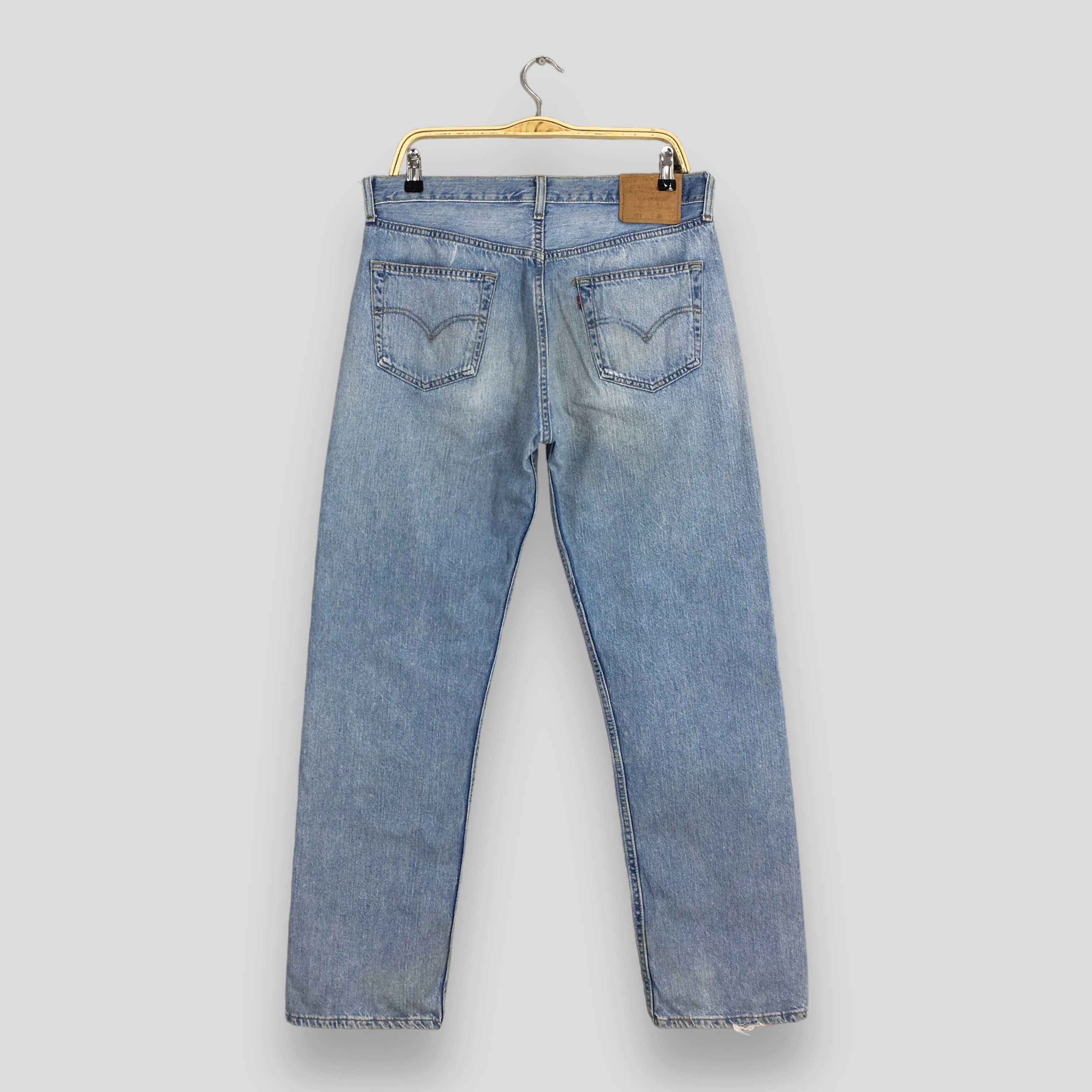 Levi's Size 32x30 Vintage 80s Levi's 501 Faded Blue Jeans S584 Size US 32 / EU 48 - 8 Thumbnail