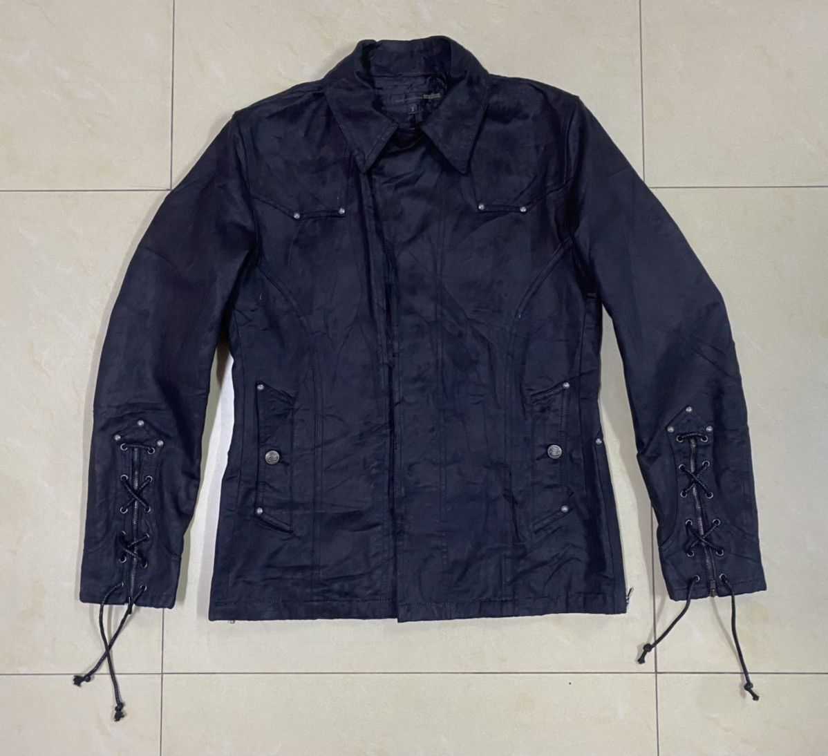 If Six Was Nine Schlussel Punk Bondage Suede Cotton Jacket Size US M / EU 48-50 / 2 - 1 Thumbnail