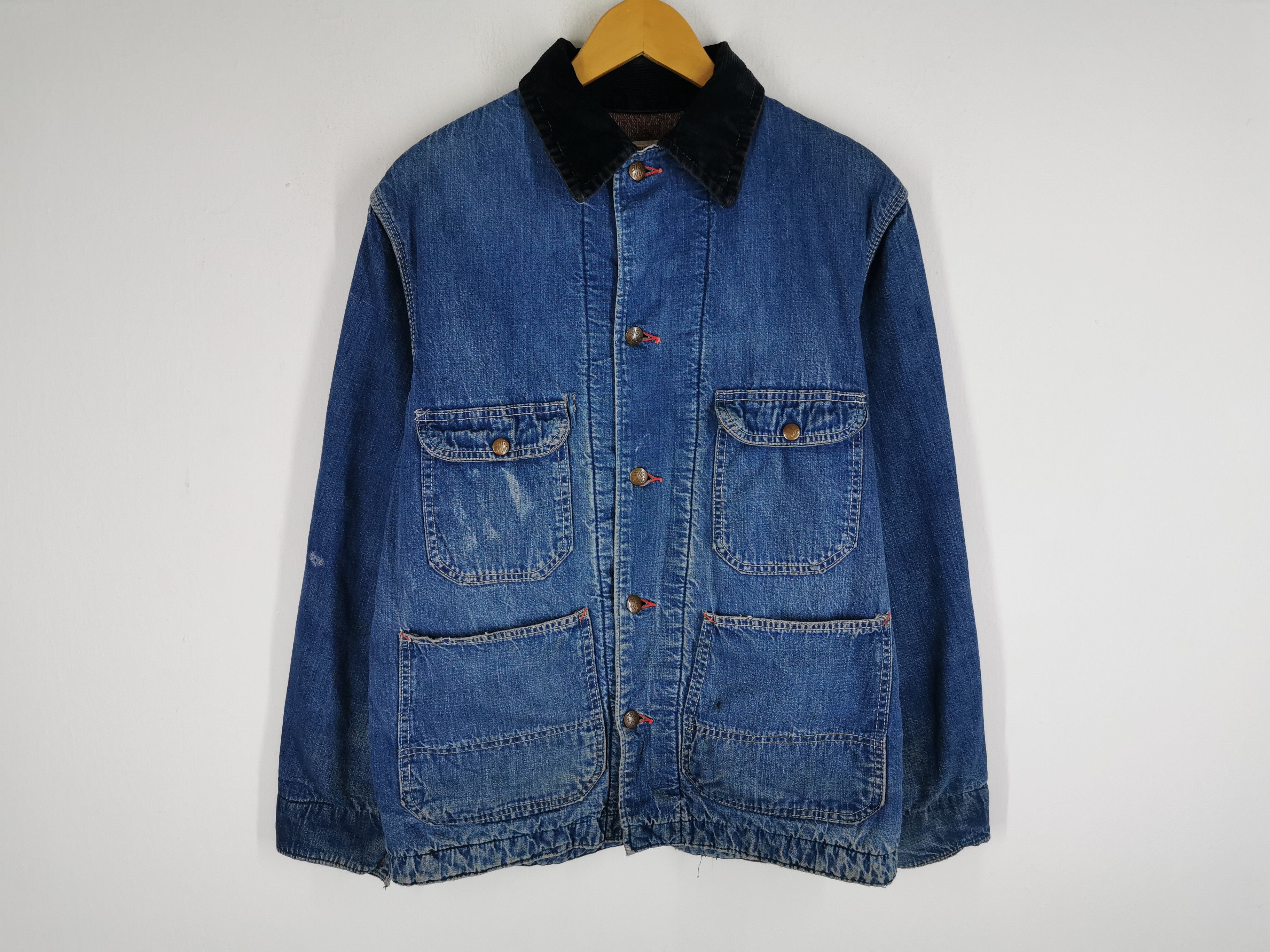 Big Mac Distressed Vintage 60's Big Mac Denim Jeans Jacket Size M Size US M / EU 48-50 / 2 - 1 Thumbnail