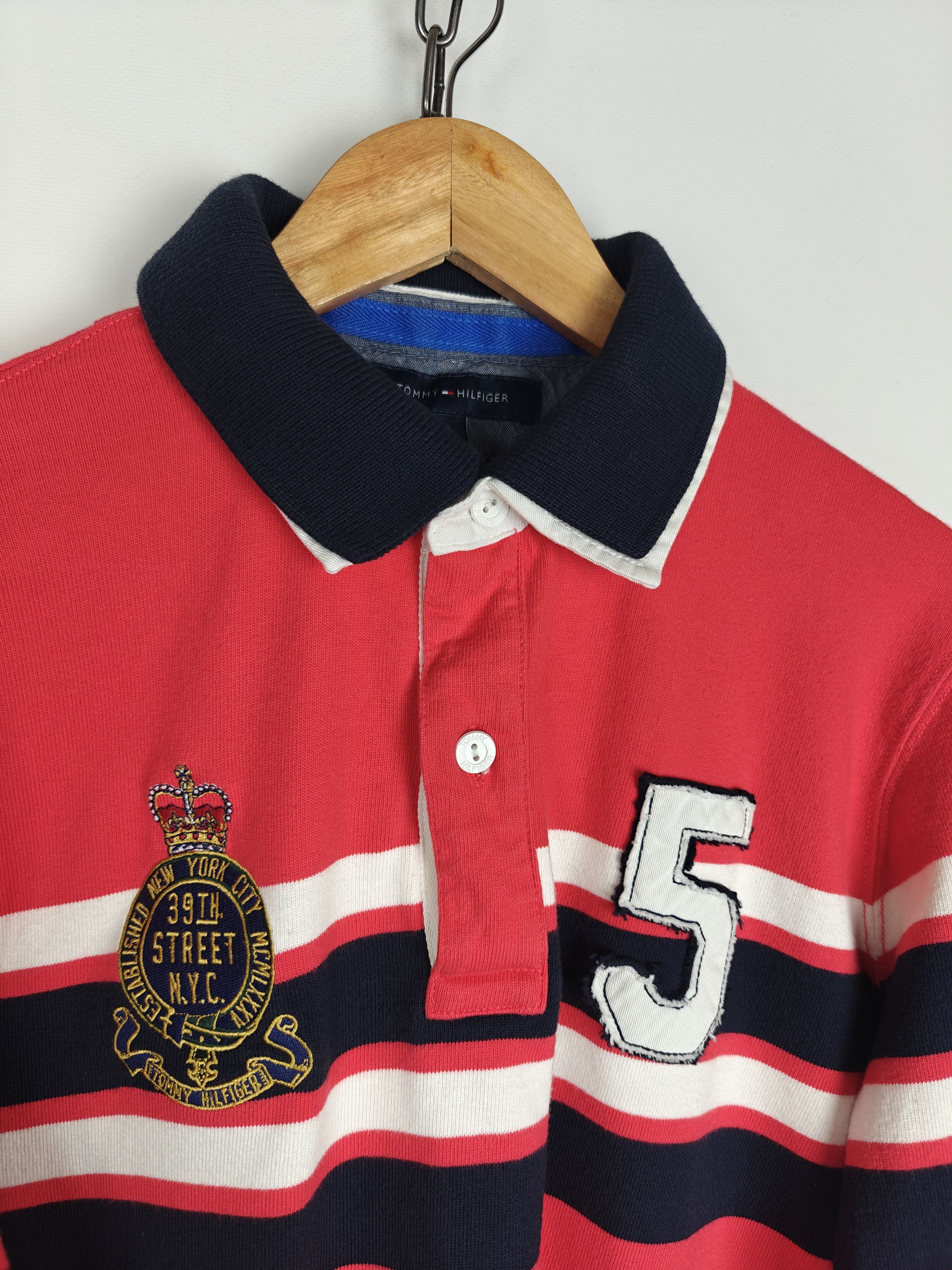 Tommy Hilfiger Tommy Hilfiger Swetashirt Collared Pullover Red size L Size US L / EU 52-54 / 3 - 7 Thumbnail