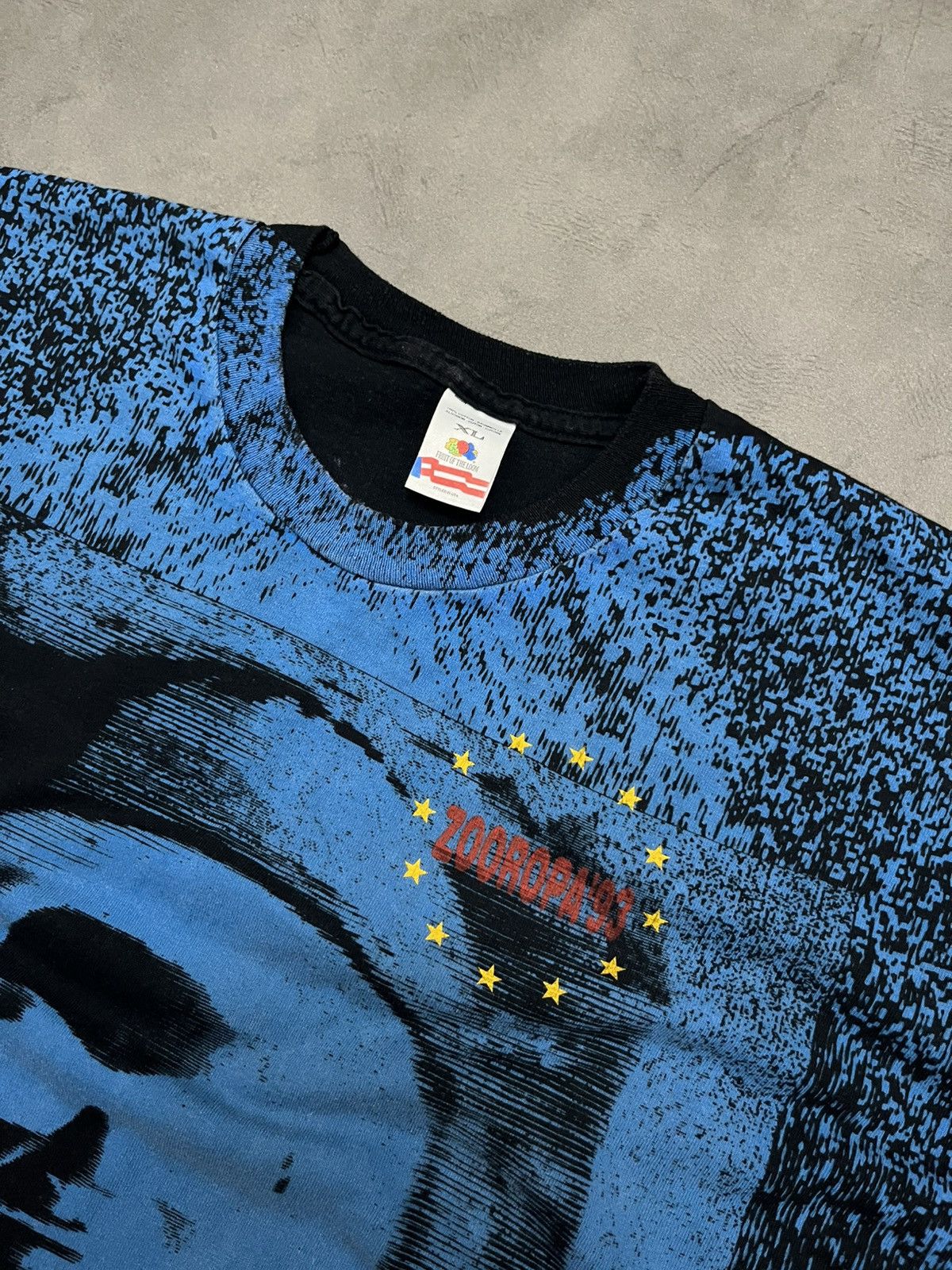 Band Tees U2 ZOOROPA '93 TOUR ZOO TV THE FINAL FRONTIER AOP TEE Size US XL / EU 56 / 4 - 5 Thumbnail
