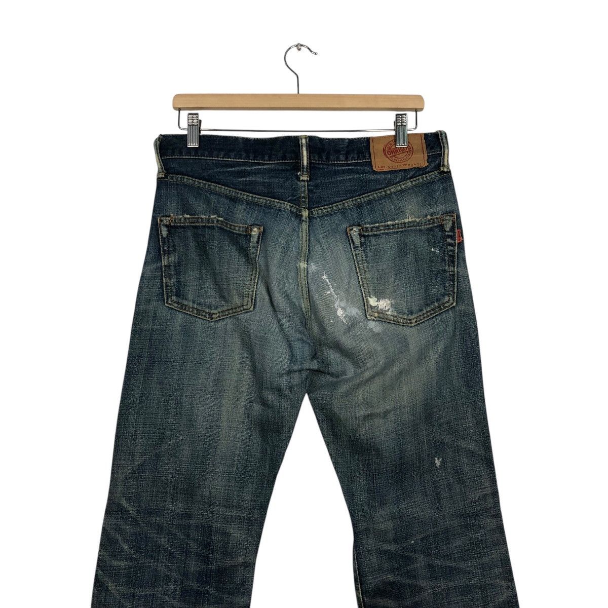 OMNIGOD Omnigod Japanese Selvedge Distressed Faded Indigo Denim Rare Size US 32 / EU 48 - 11 Thumbnail