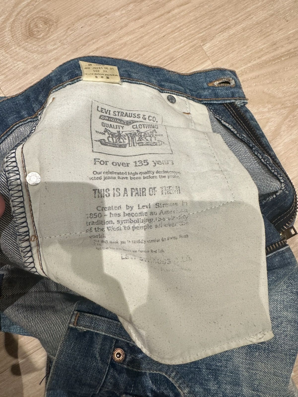 Levi's Vintage Clothing Levi’s 502 Selvedge Jeans Redline Size US 34 / EU 50 - 8 Thumbnail