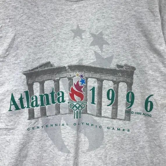 Hanes Vtg 1996 OLYMPIC GAMES ATLANTA Hanes Tee Shirt Athletic Size US M / EU 48-50 / 2 - 5 Thumbnail