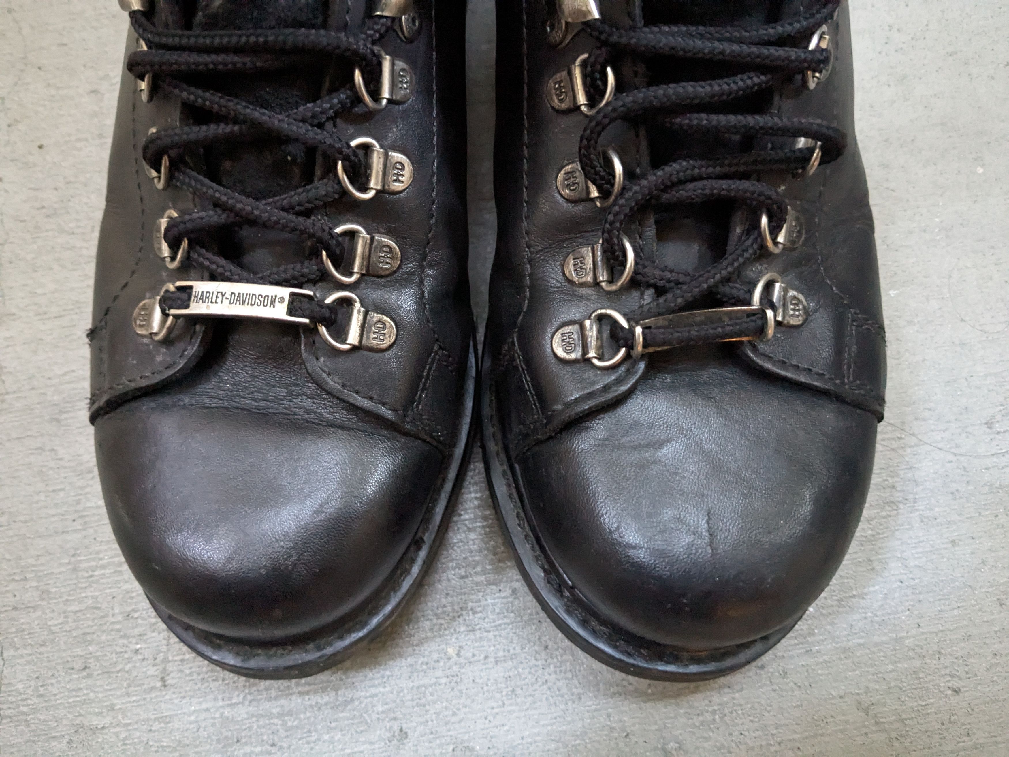 Genuine Leather Harley Davidson Biker Boots Size 10 Leather Black Biker Size US 10 / EU 43 - 4 Thumbnail