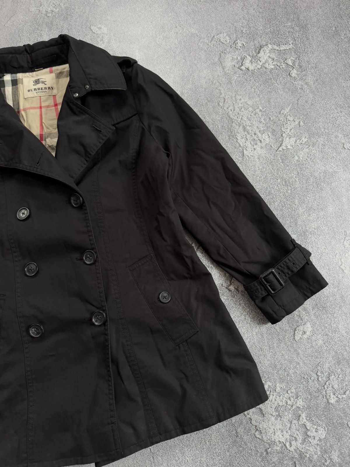 Burberry × Burberry Prorsum Burberry London L black double breasted trench coat jacket Size L / US 10 / IT 46 - 8 Thumbnail