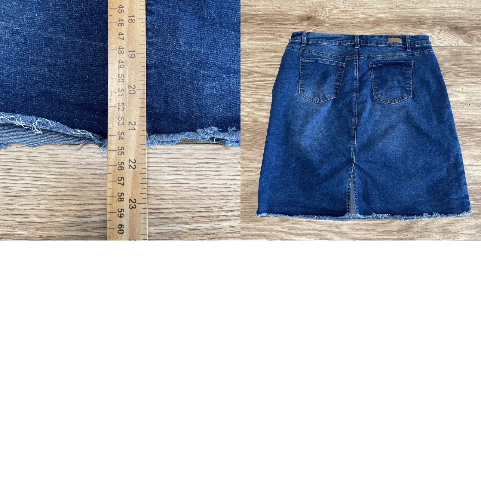 Denime BLEU Blue Denim A-Line Skirt Size 16 Regular Women Size 38" / US 16 / IT 52 - 8 Thumbnail