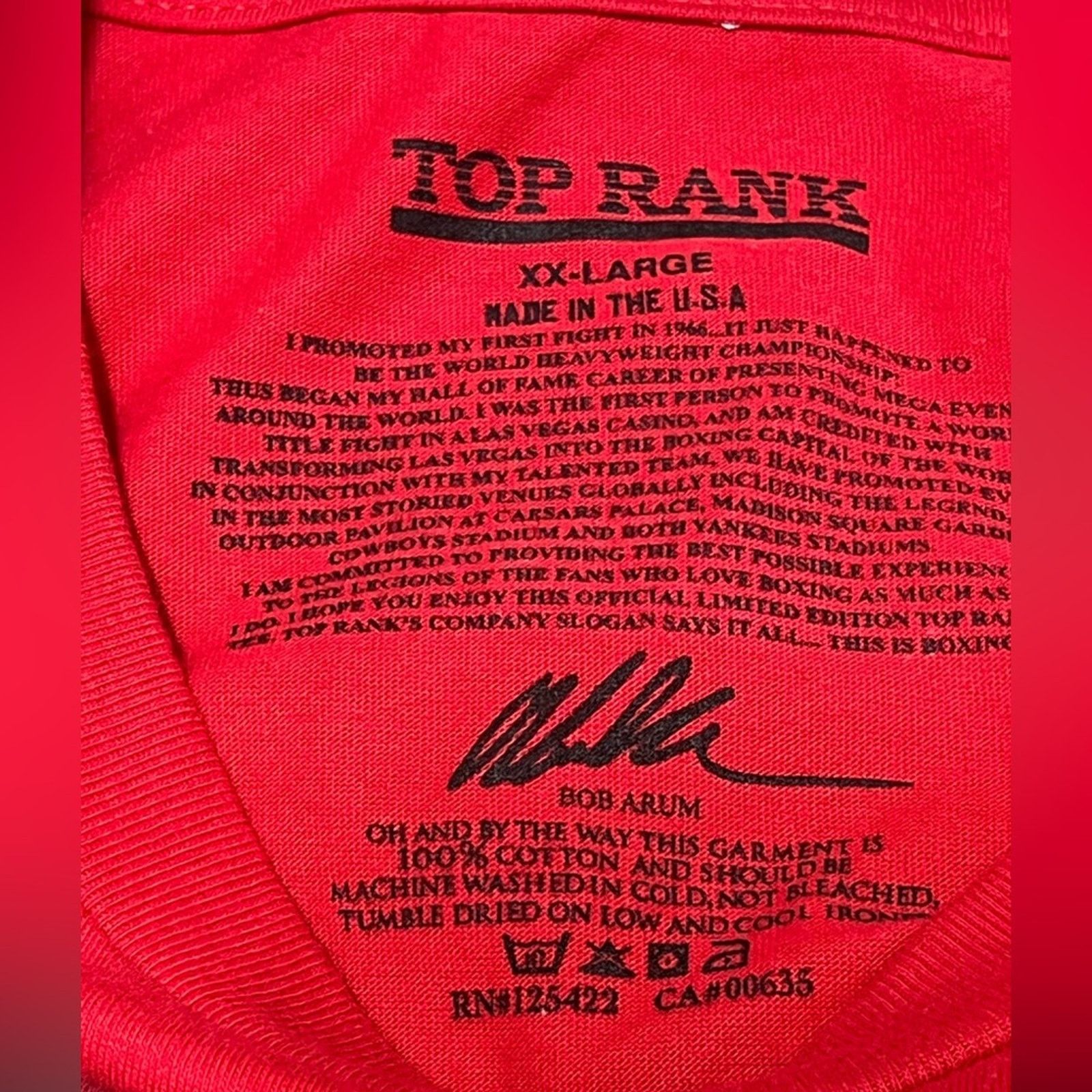 Other Manny Pacquiao RARE Autographed Shirt Tee XXL Autograph NWOT Size US XXL / EU 58 / 5 - 6 Thumbnail