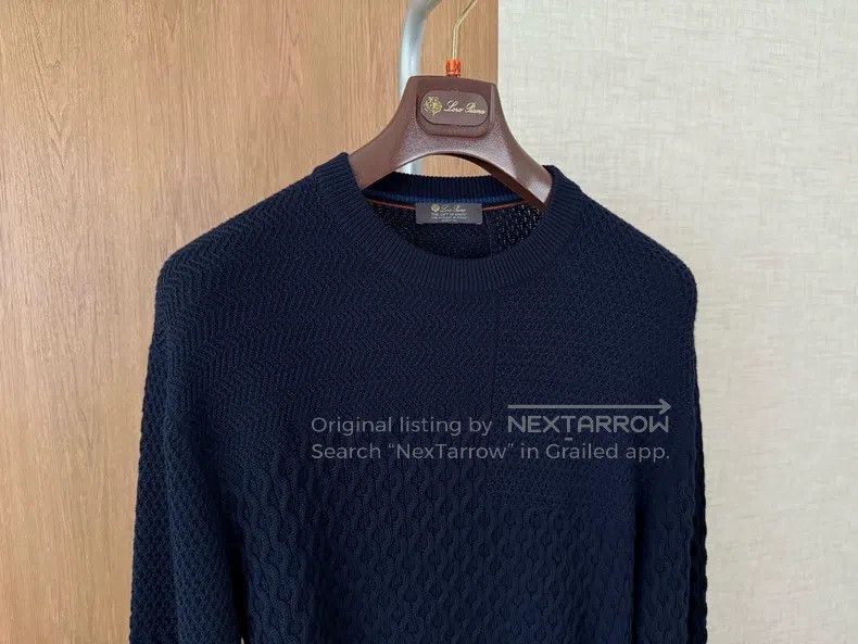 Loro Piana Loro Piana 12 Micron Ultrafine Merino Wool Thick Twist Kni Size US L / EU 52-54 / 3 - 2 Thumbnail