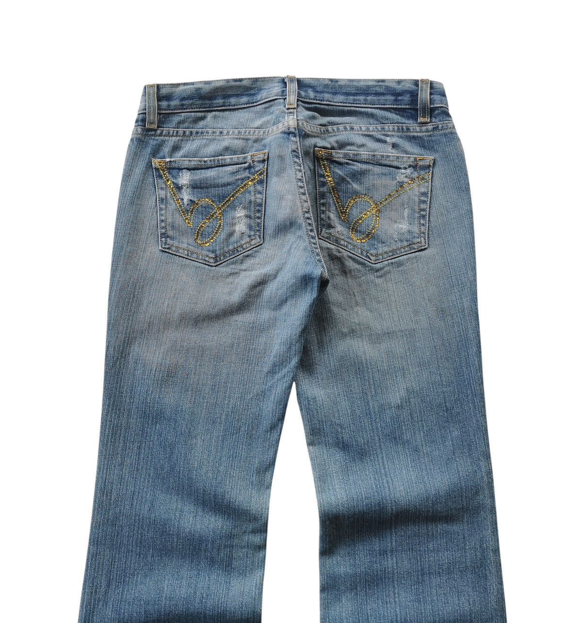 Bebe RARE Flared Bebe Denim Carmen Patchwork Jeans Size 29" - 7 Thumbnail