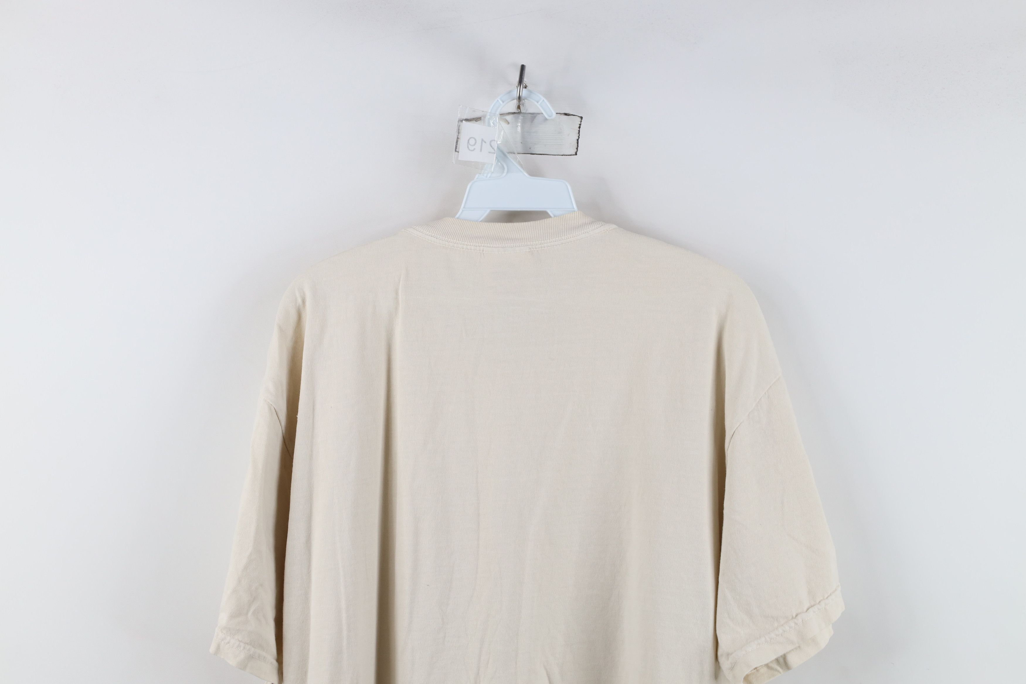 Vintage Vintage 90s Streetwear Short Sleeve T-Shirt Beige Cotton Size US XL / EU 56 / 4 - 12 Thumbnail