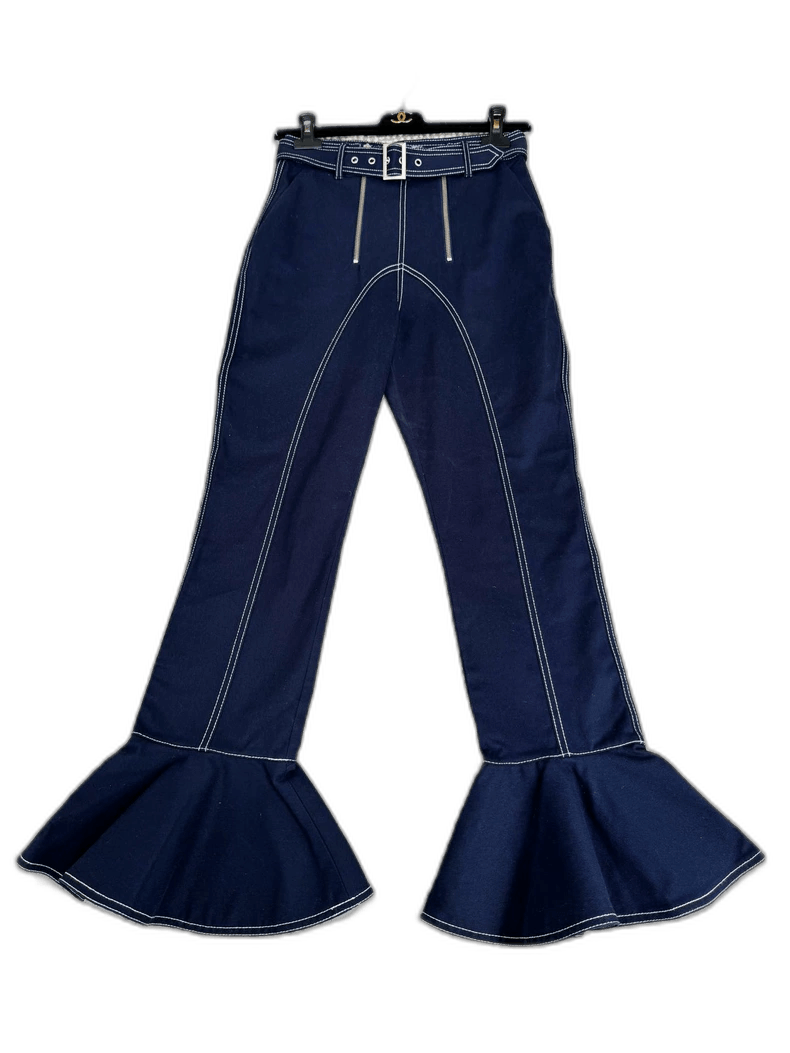 Self-Portrait Self-Portrait Flared Denim Pants UK6 Size 22" - 1 Thumbnail