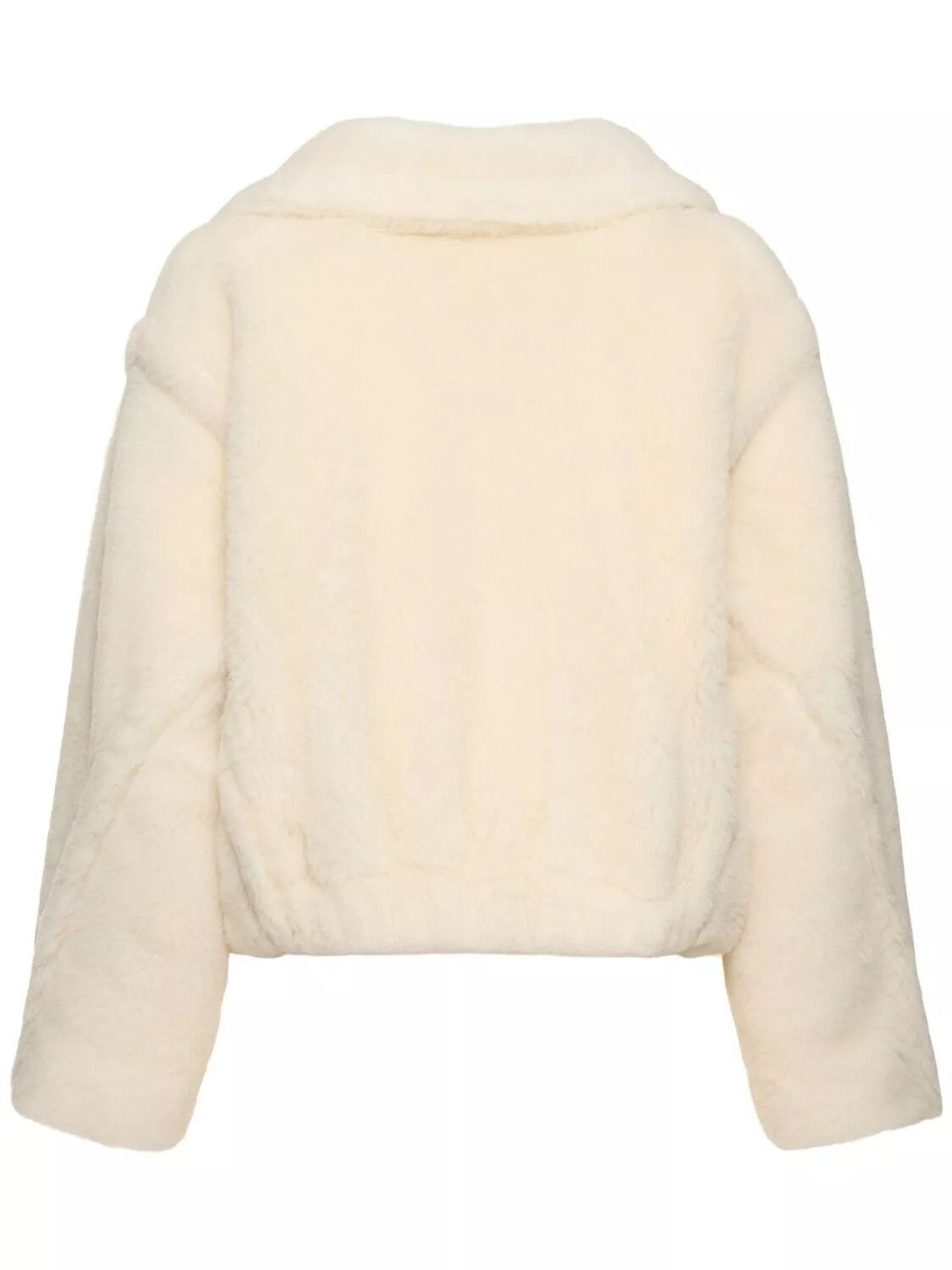 Max Mara MAX MARA Oggeri White Alpaca/Wool Cropped Teddy Coat Size XL / US 12-14 / IT 48-50 - 2 Thumbnail