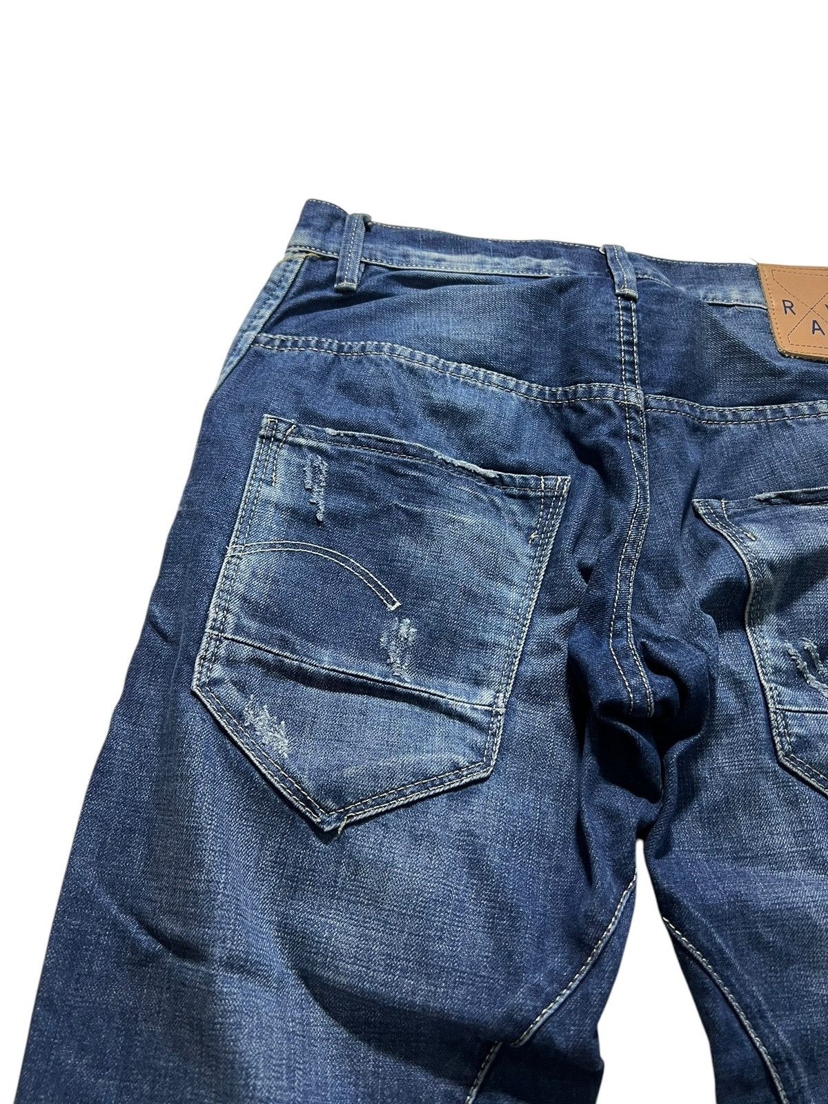 G-Star × If Six Was Nine 💥Punk💥G-star Raw 3301 Distress Blue Jeans Size US 32 / EU 48 - 6 Thumbnail