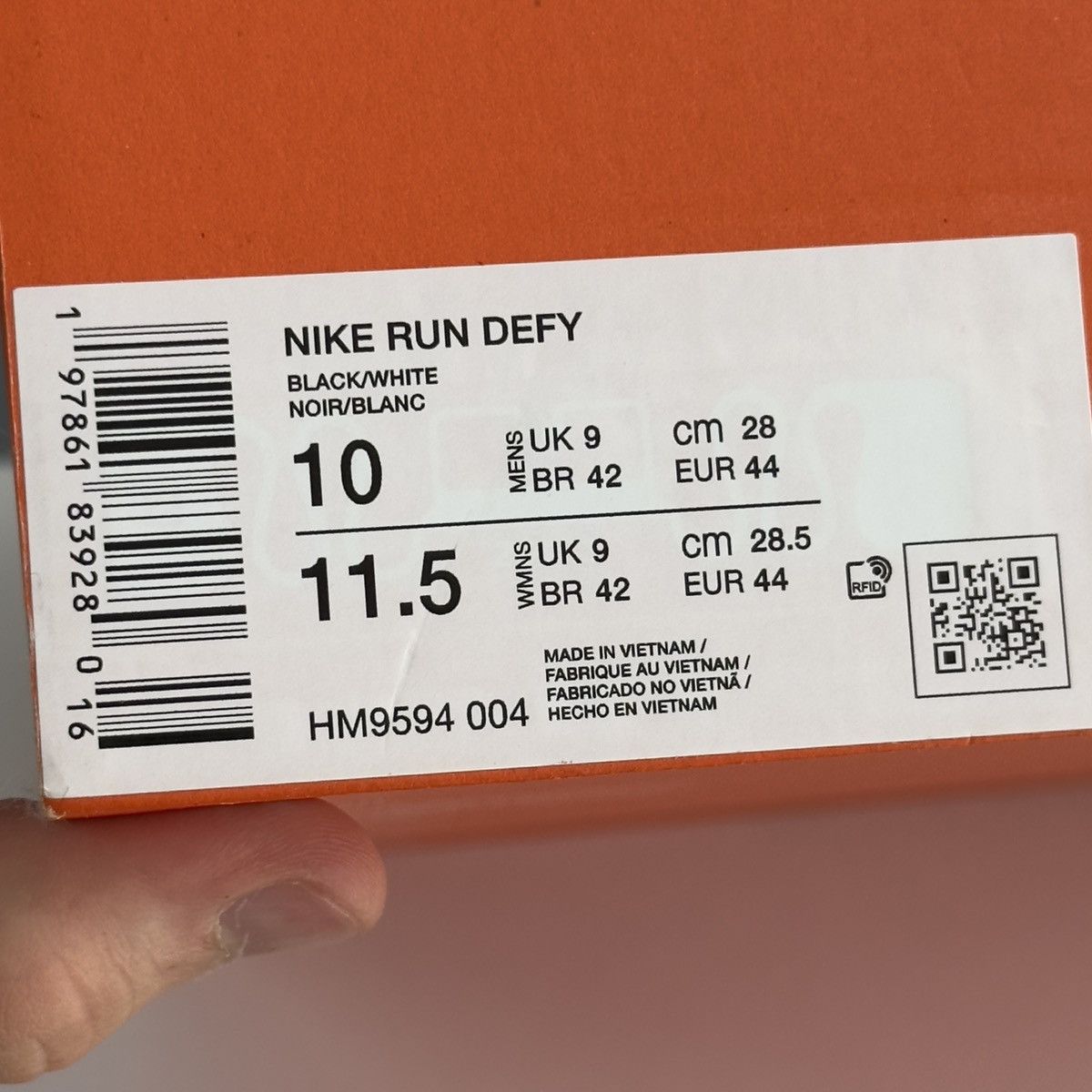Nike Original Nike Run Defy sneakers HM9594-004 | US 10 / EU 44 Size US 10 / EU 43 - 12 Thumbnail