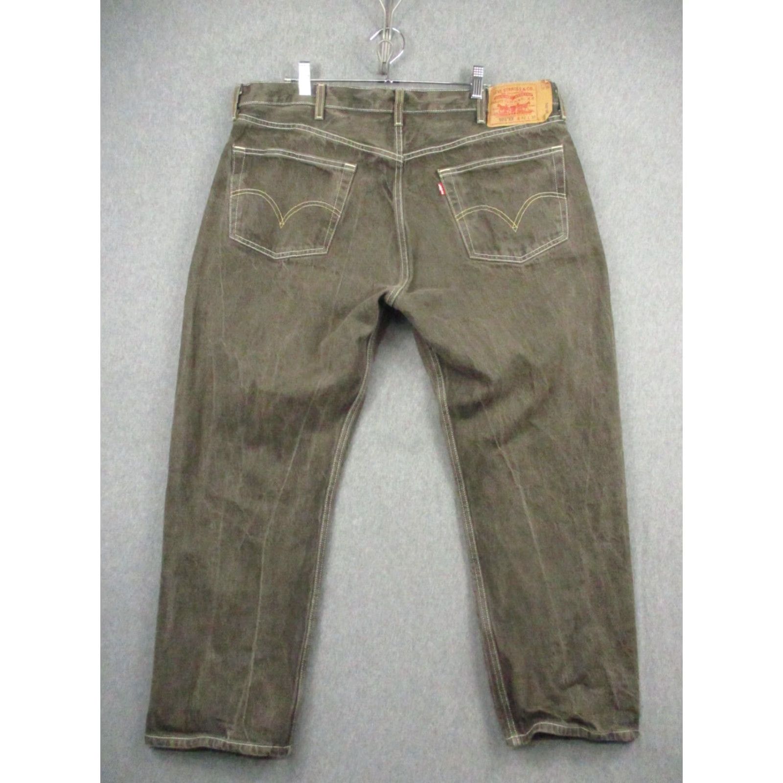 Levi's Levi's 501XX Jeans Button Fly 42x30 Men Straight Dark Brown Denim Jeans Size US 40 / EU 56 - 3 Thumbnail