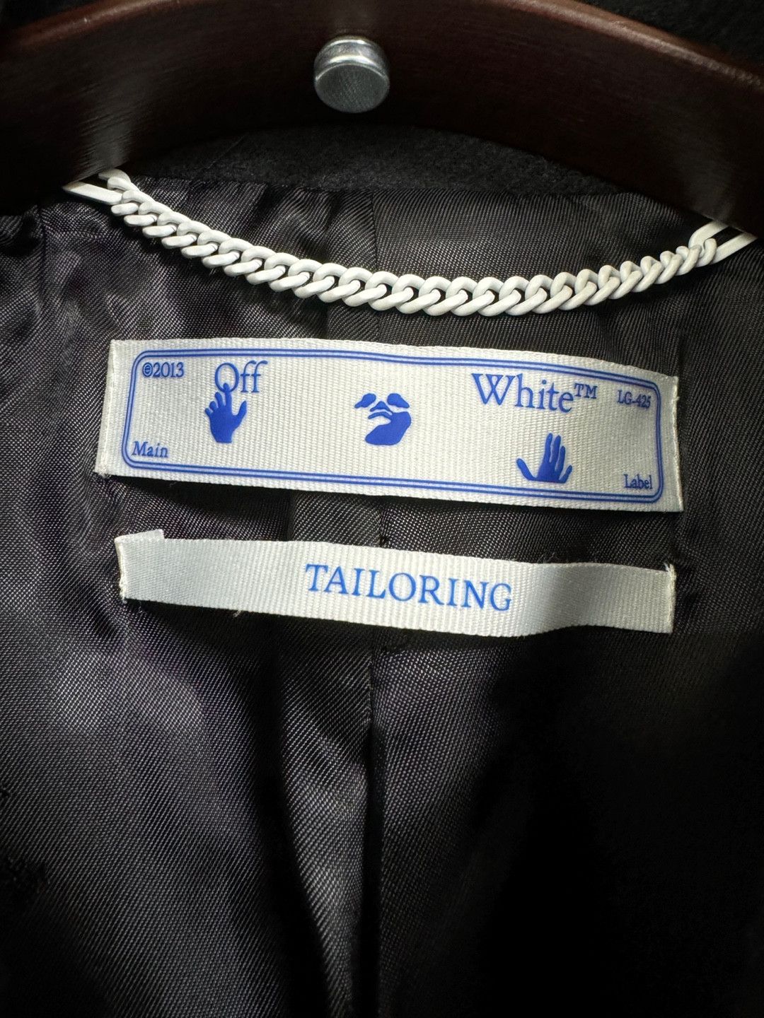 Off-White TAILORING Suit Double-Breasted Blazer + Pants Wool Set up Size 46L - 17 Thumbnail