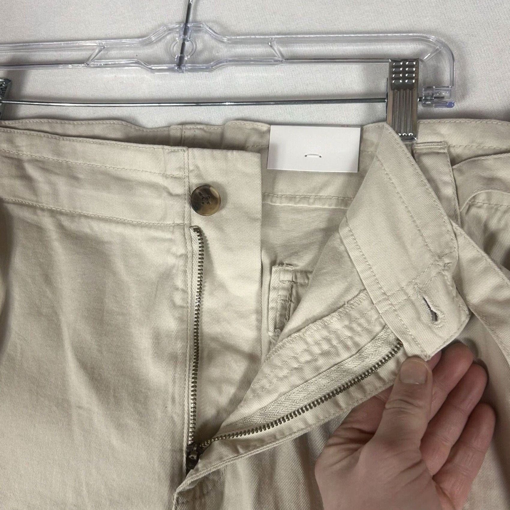 Old Navy Old Navy Cargo Tie Waist Pants Womens XL Beige Wishbone Straight Leg NWT Size 40" / US 18 - 7 Thumbnail